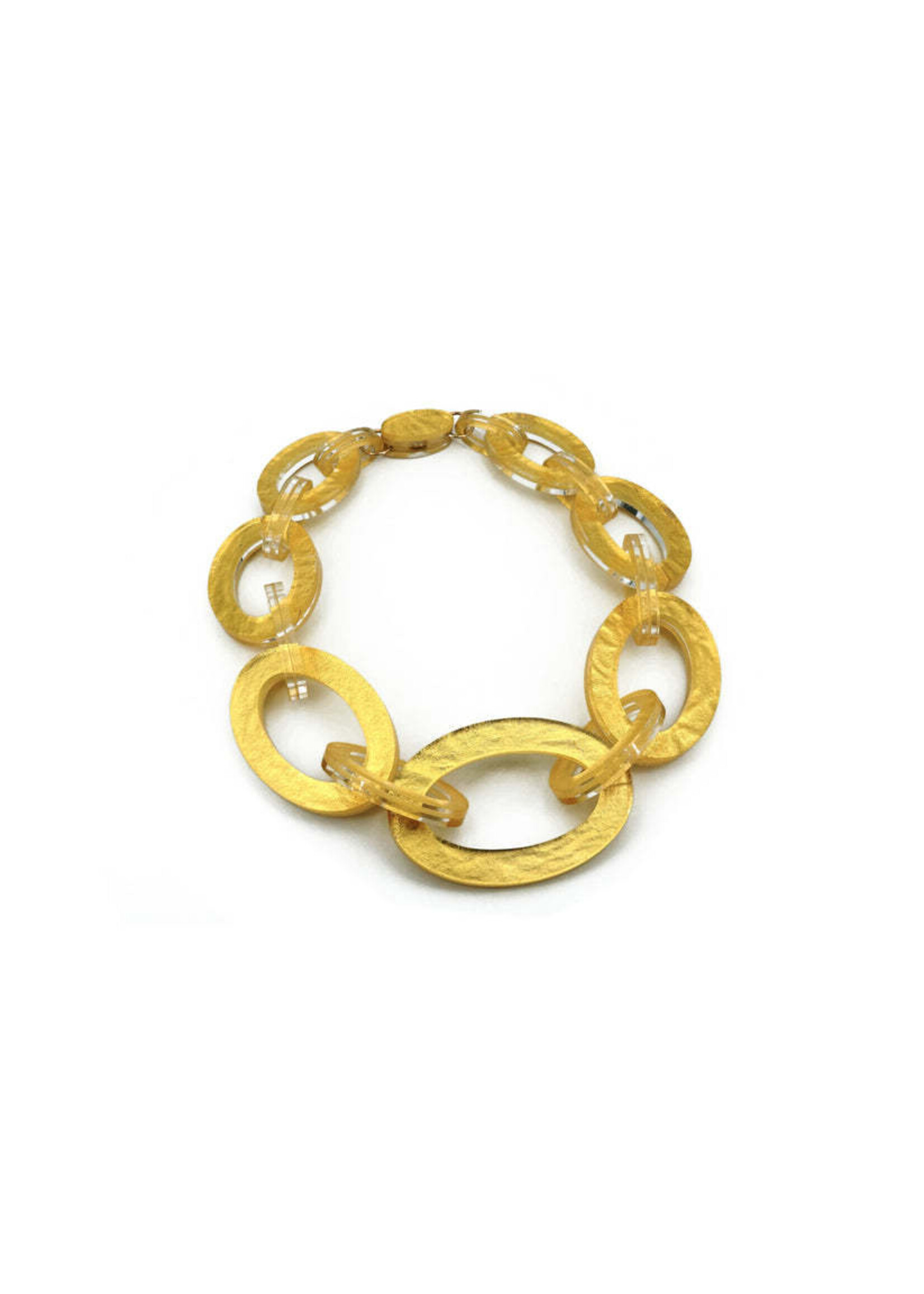 Acrylic and Gold Oval Link Chain