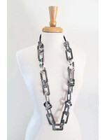 Reversible Square Link Double Chain Necklace