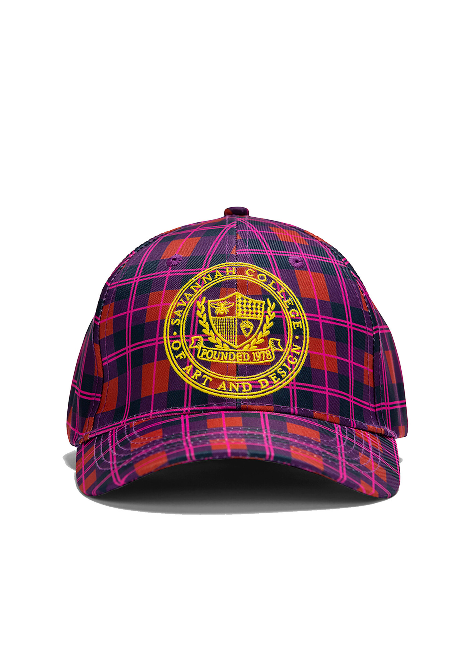 SCAD SCAD Crest Pink Plaid Cap