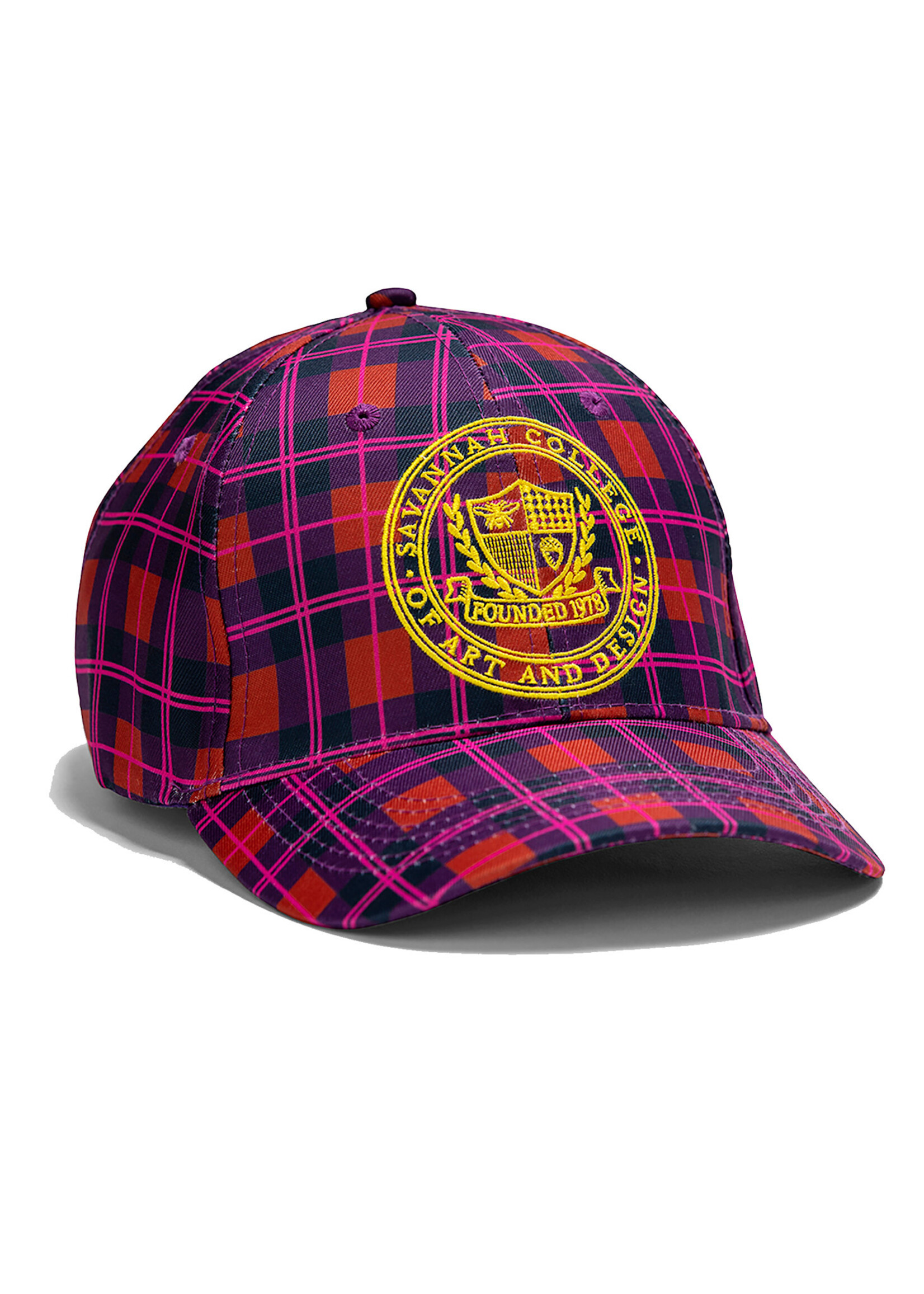 SCAD SCAD Crest Pink Plaid Cap