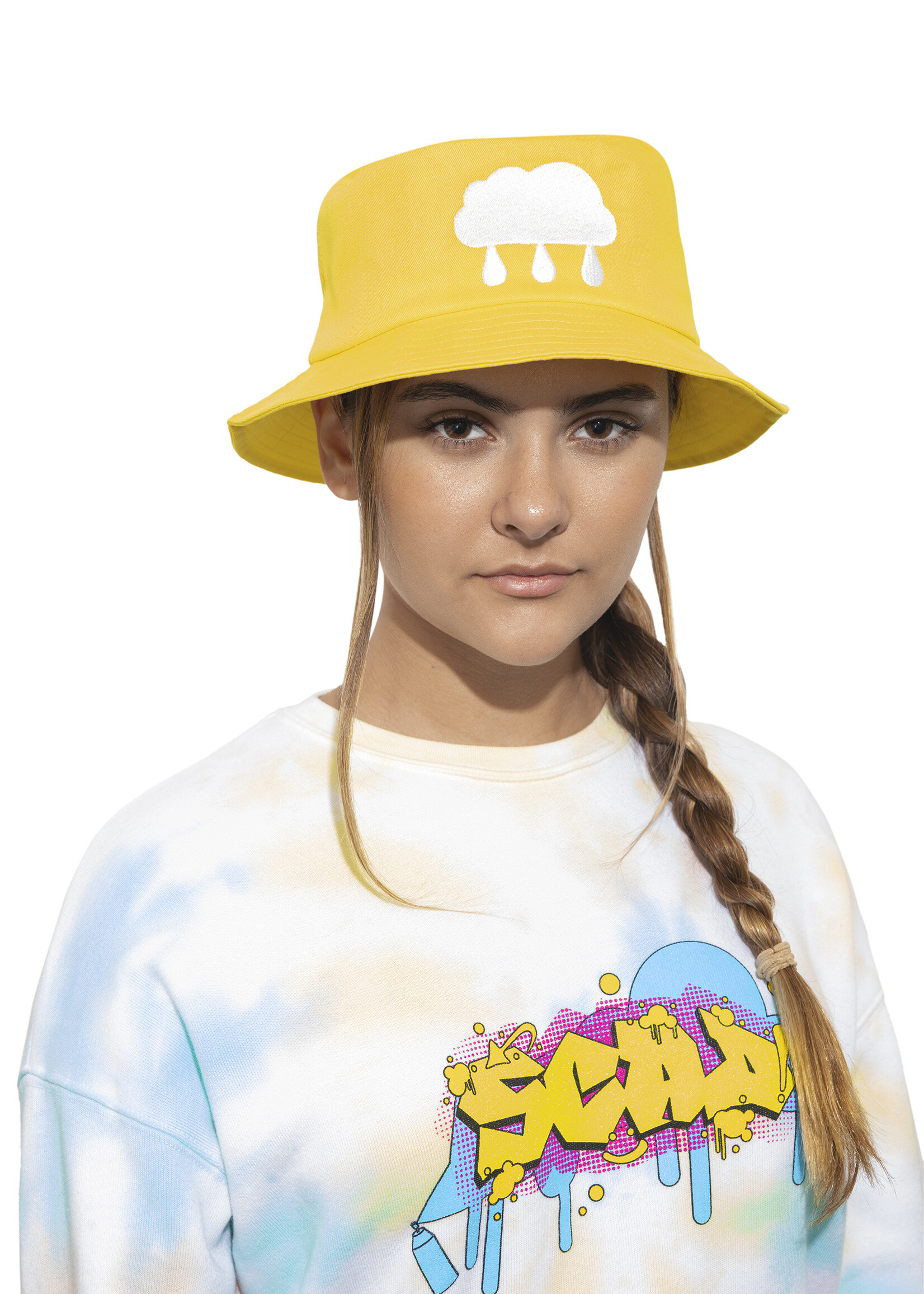 SCAD Wendy White Yellow Bucket Hat