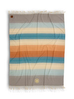 SCAD SCAD CrestGrey/Blue/Orange Brushed Cotton Throw Blanket