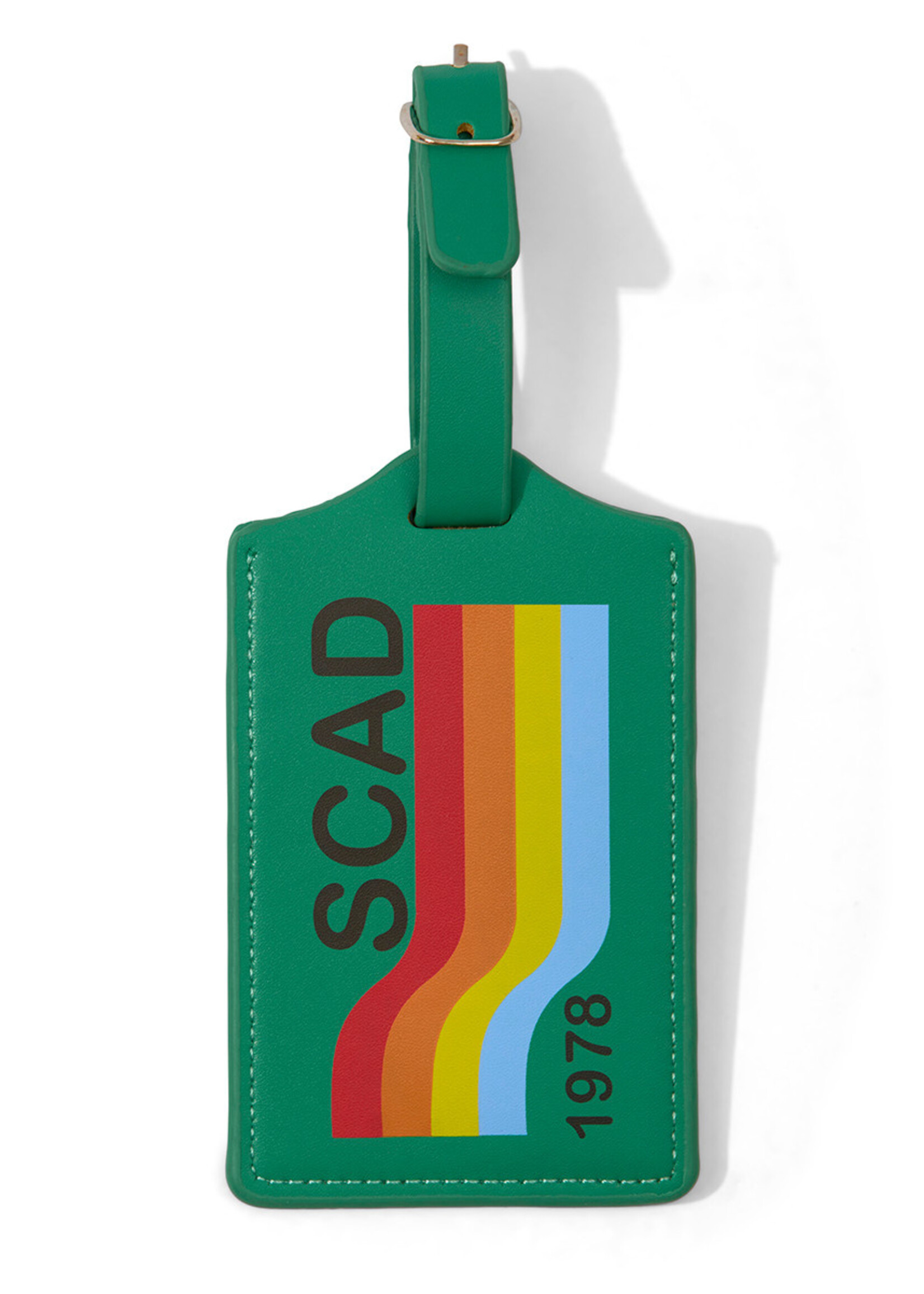 SCAD 70' Wave Luggage Tag, Kelly Green