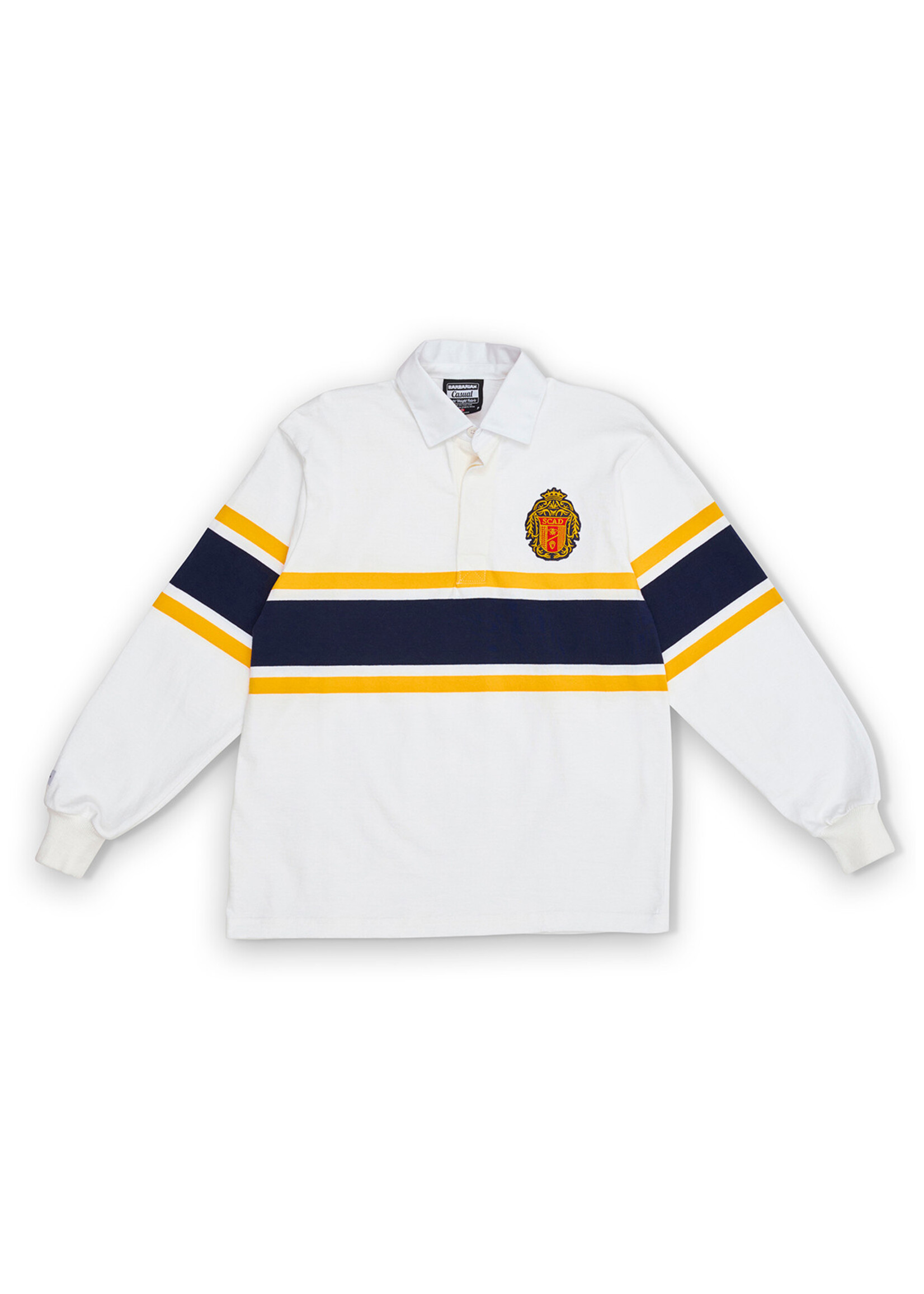 SCAD SCAD Crown Rugby Polo White/Navy/Yellow