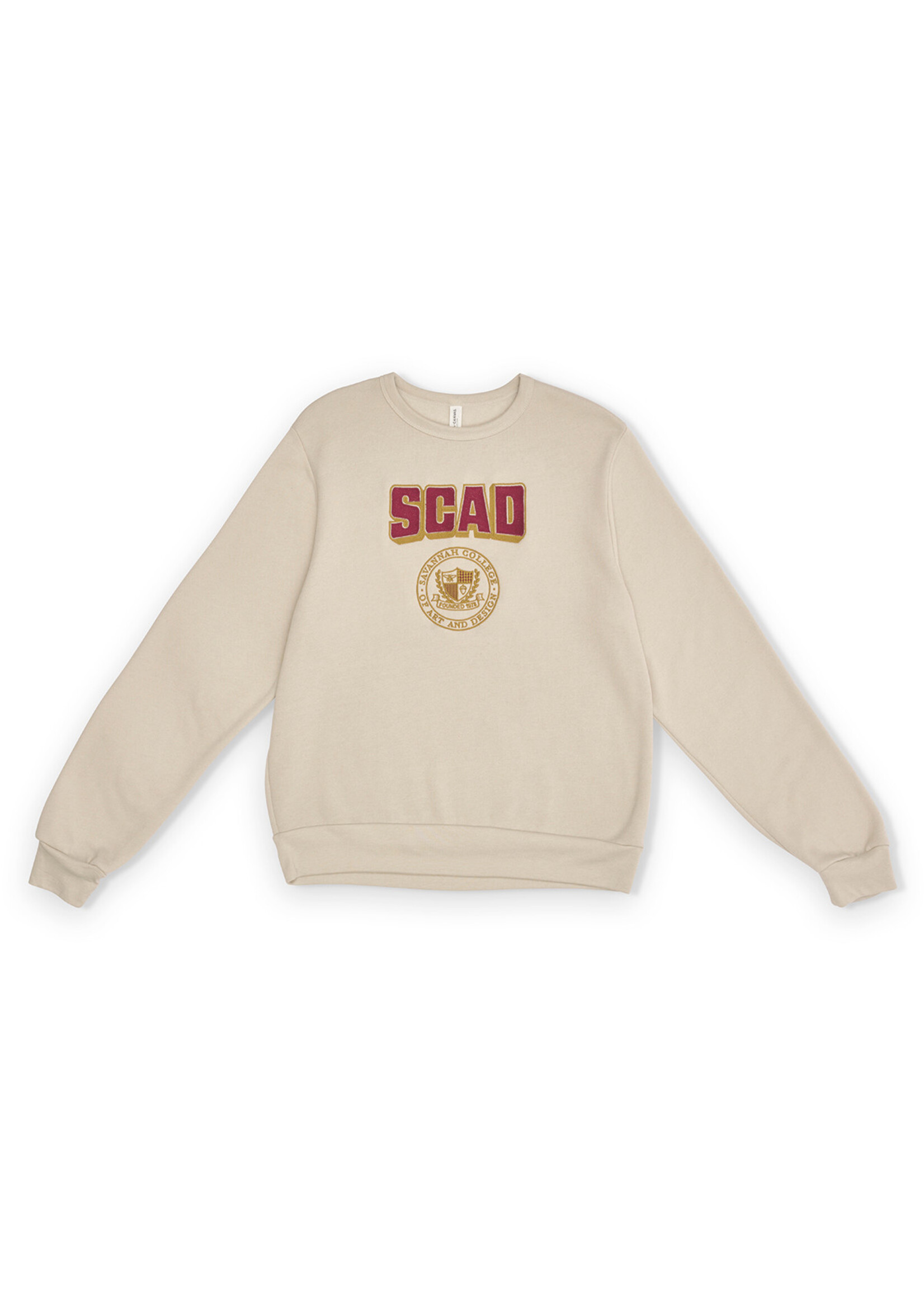 SCAD SCAD Crest Dribble Sweatshirt, Oatmeal
