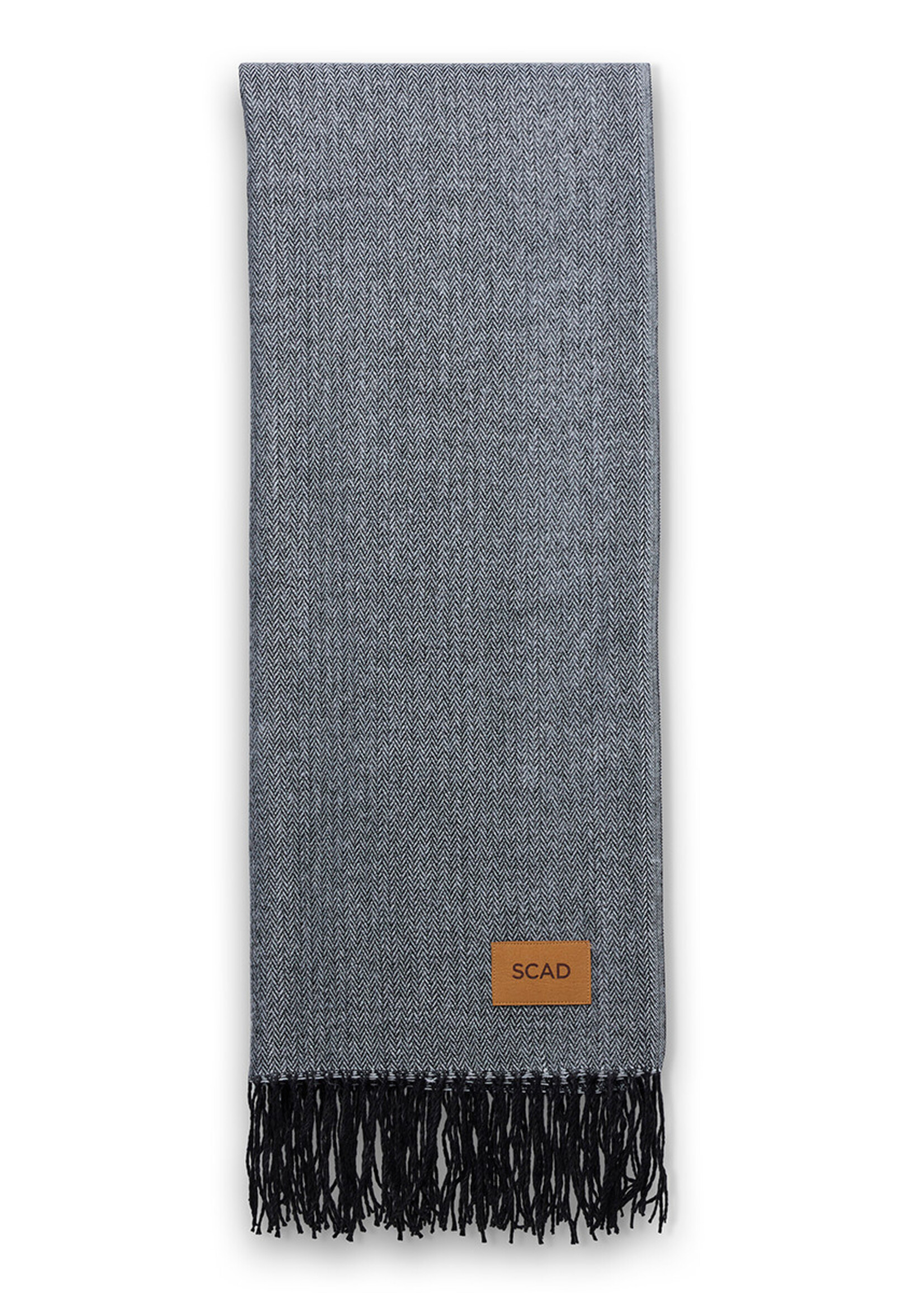SCAD SCAD Woven Herringbone Throw Black