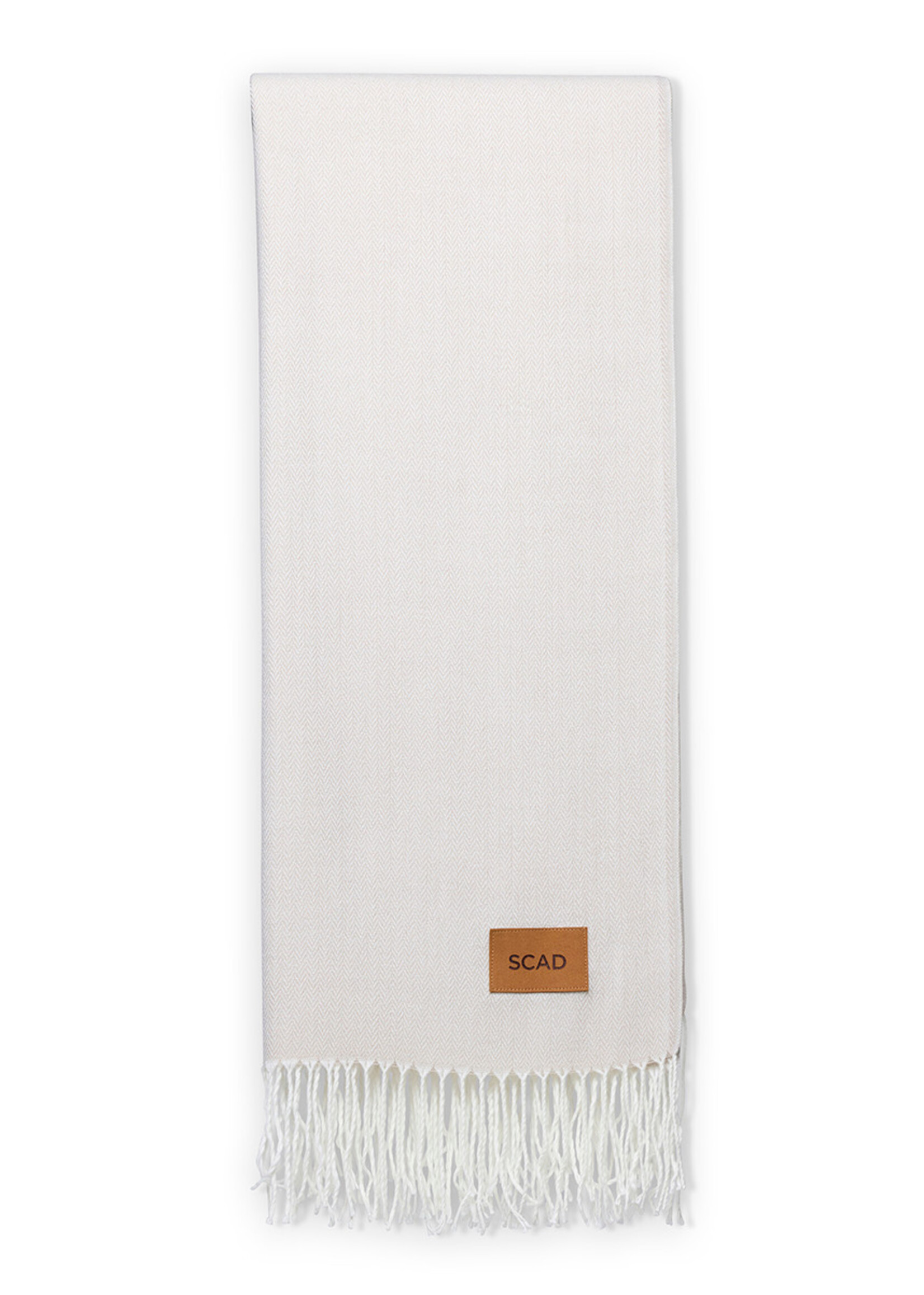 SCAD SCAD Woven Herringbone Throw Cream