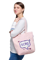 SCAD SCAD 8 Bit Bubble Pink Canvas Tote