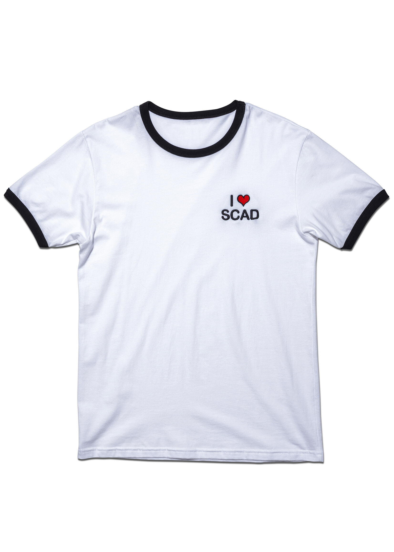 SCAD I Love SCAD Embroidered Ringer T-Shirt
