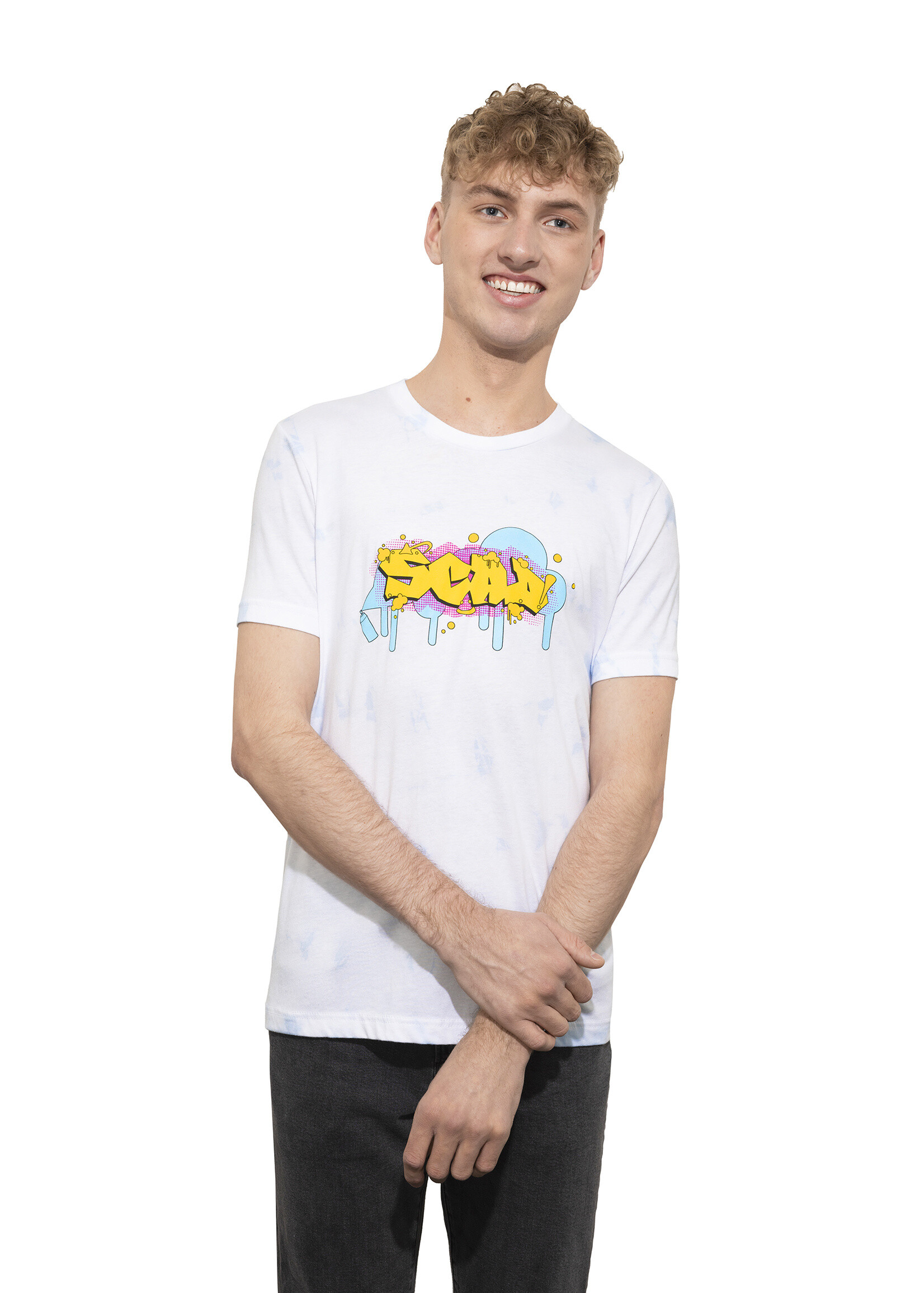 SCAD SCAD Spray Paint, Sky Blue Tie Dye T-Shirt