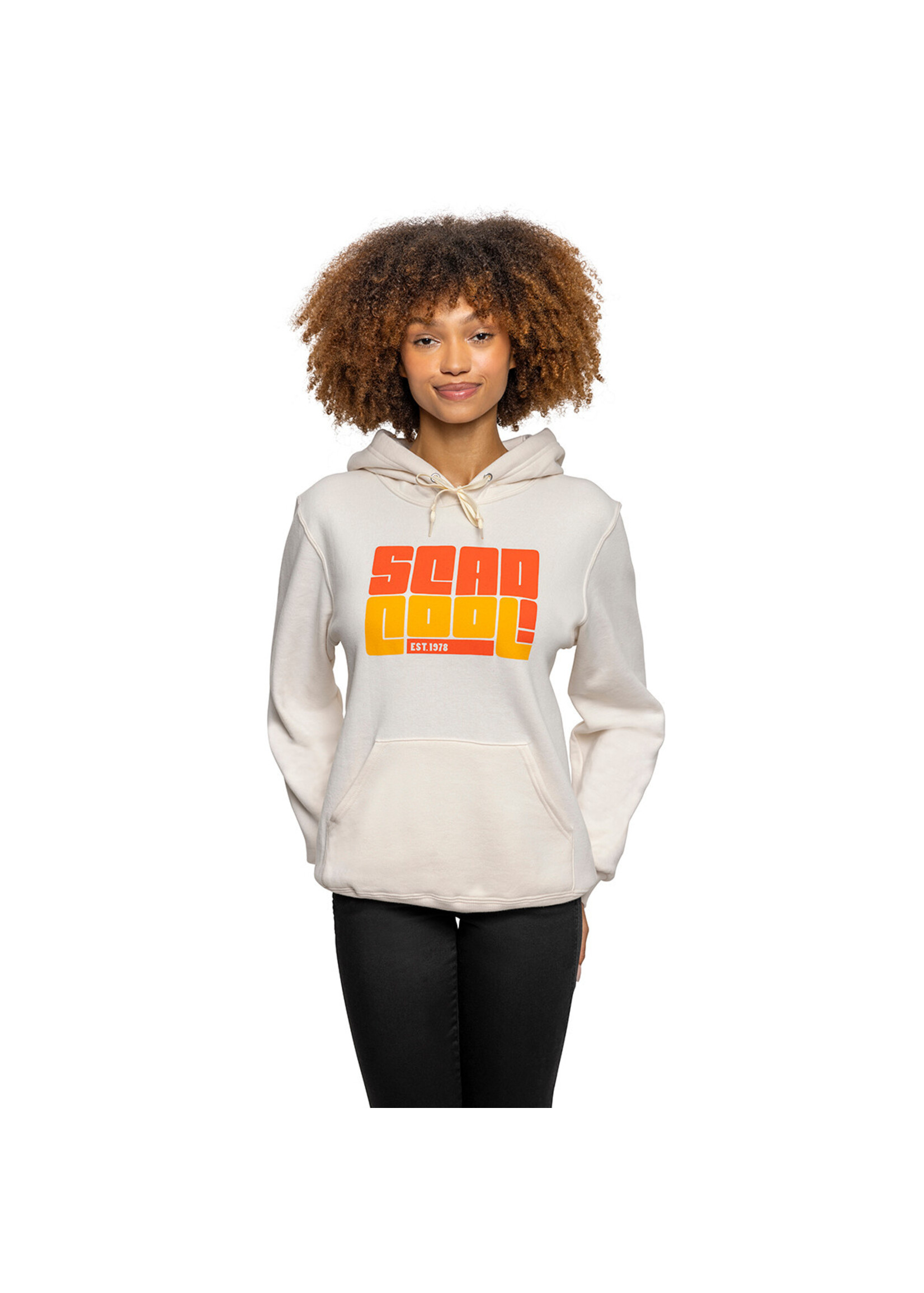 SCAD SCAD Cool Stacked, Hooded Sweatshirt, Cream