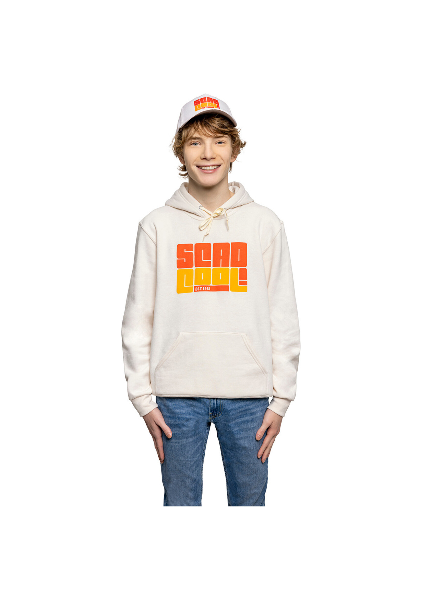 SCAD SCAD Cool Stacked, Hooded Sweatshirt, Cream