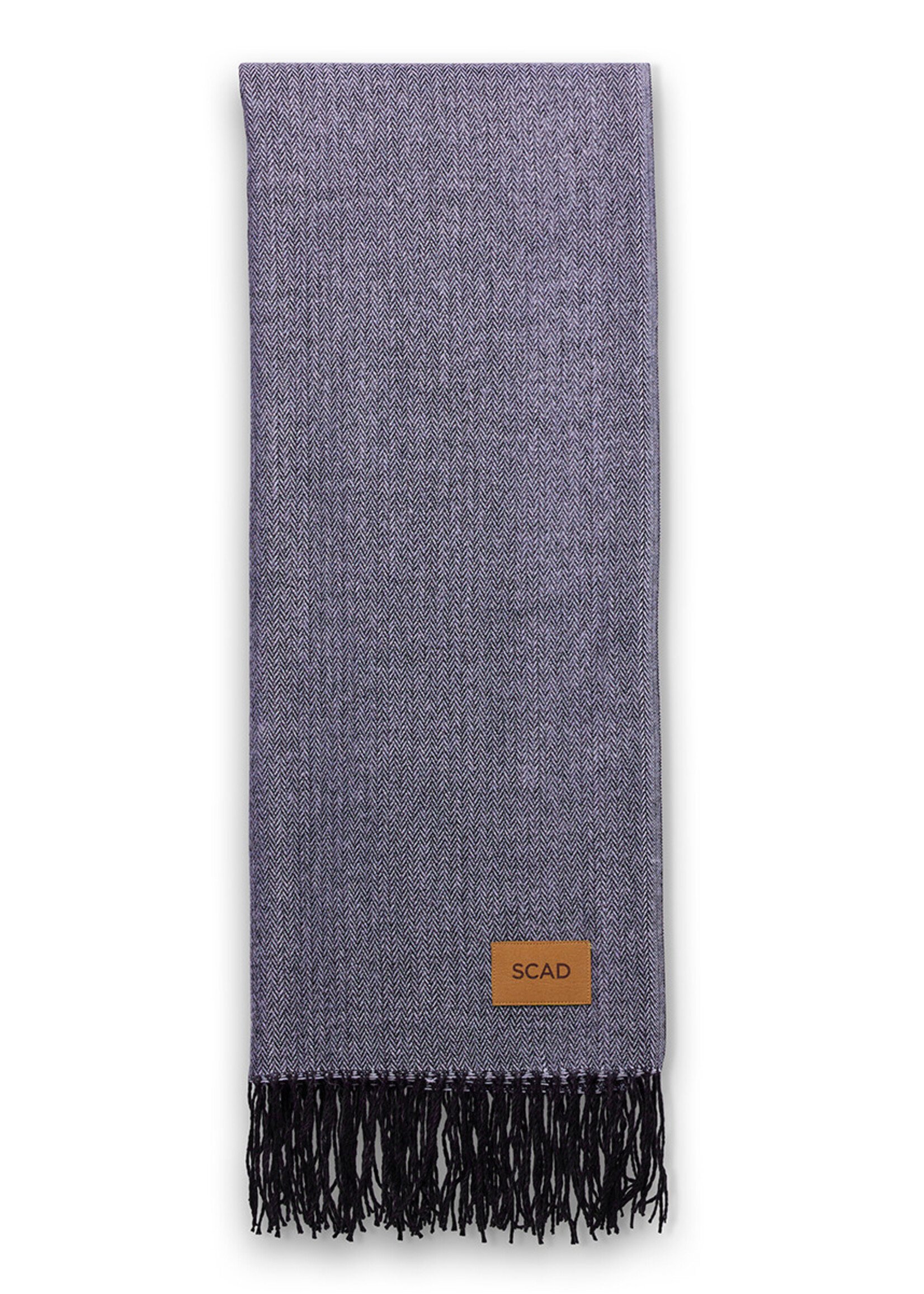SCAD SCAD Woven Herringbone Throw Navy