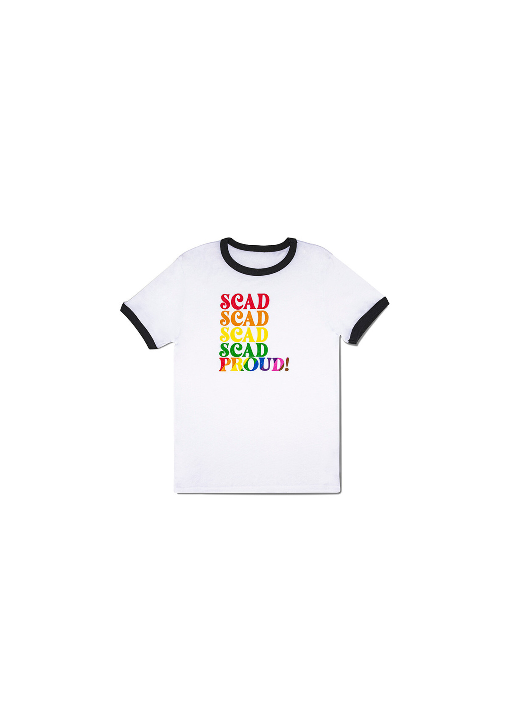 SCAD Proud Ringer T-shirt Black/White