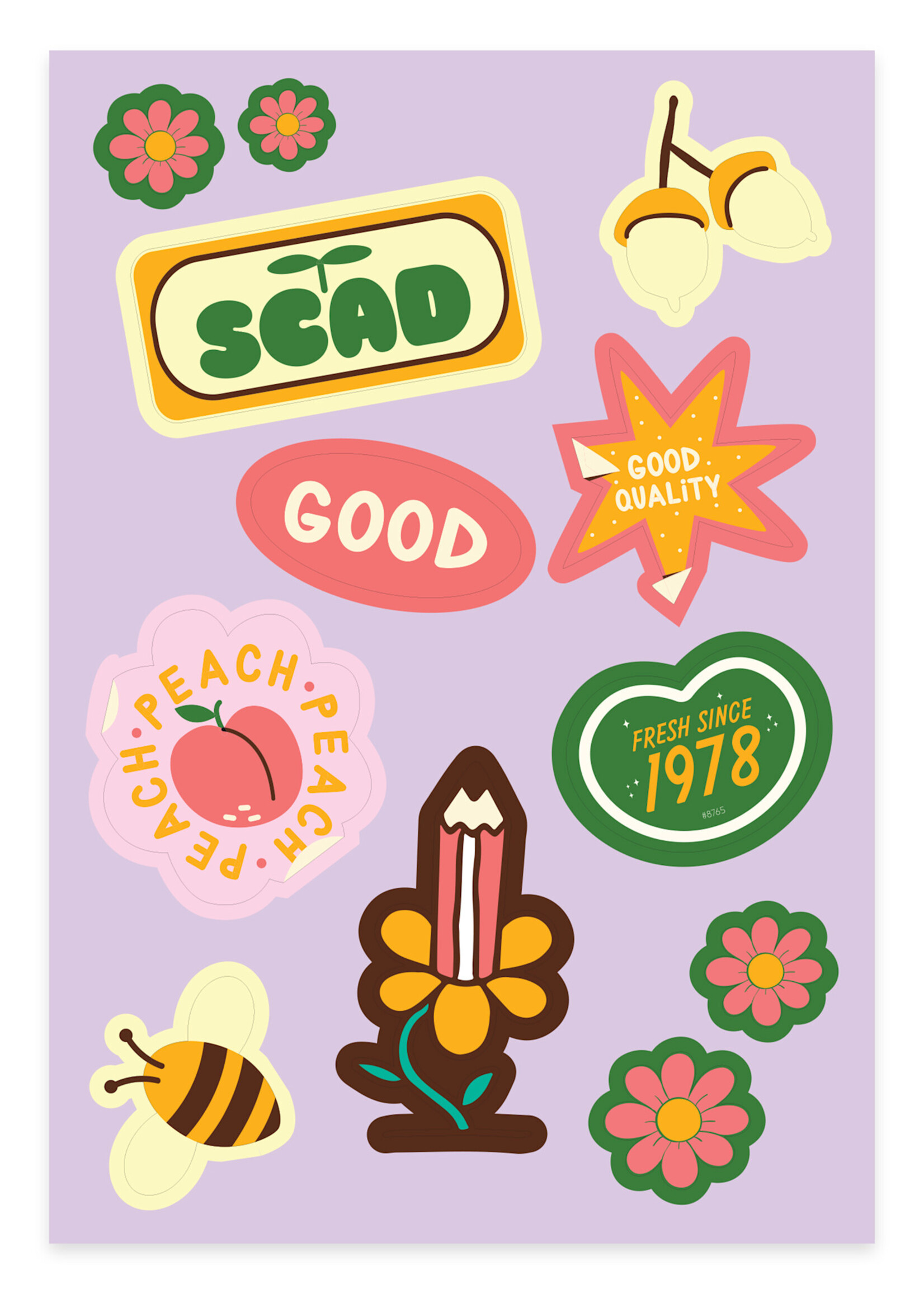 SCAD Farmer's Market Vinyl Sticker Sheet