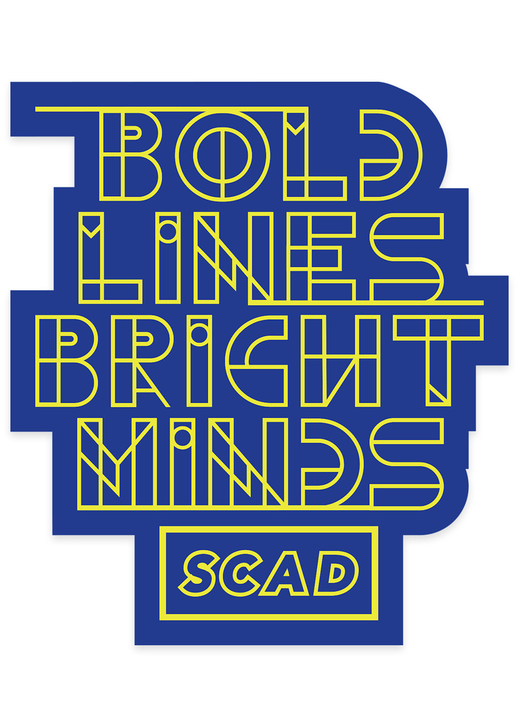 SCAD SCAD Bold Lines Vinyl Bumper Sticker