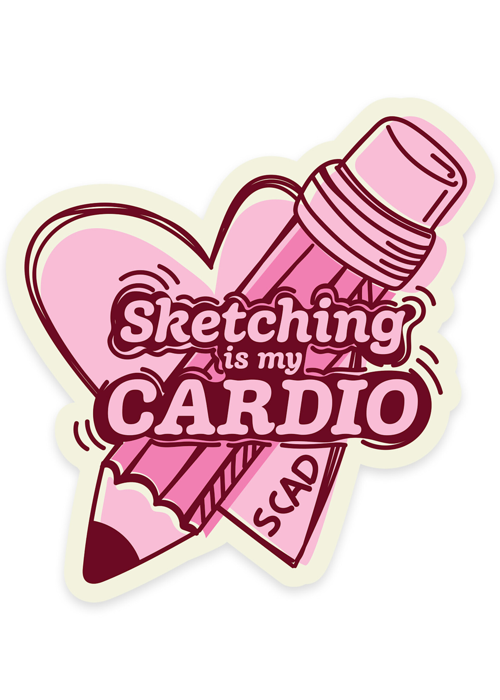 SCAD SCAD Cardio Vinyl Bumper Sticker