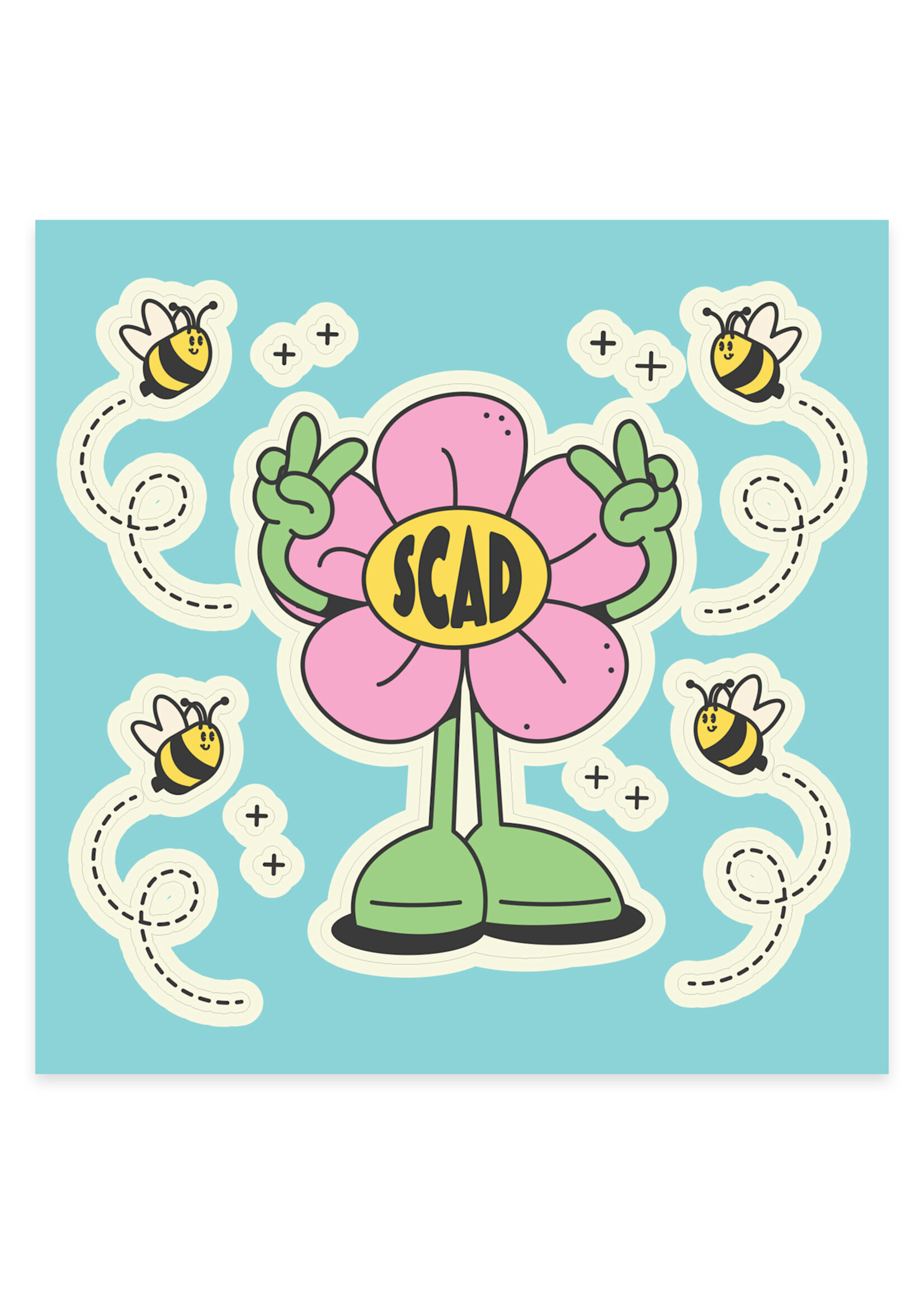 SCAD SCAD Flower Power Sticker Sheet