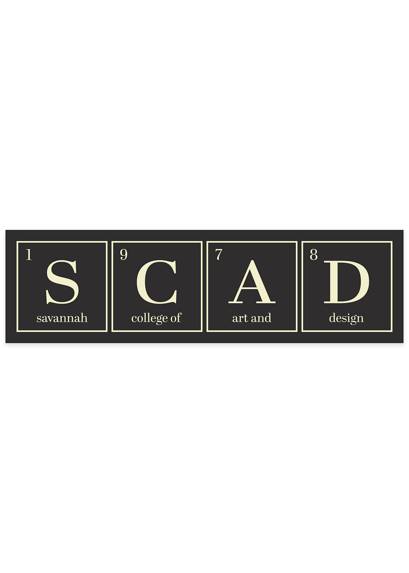SCAD SCAD Scrabble Vinyl Bumper Sticker