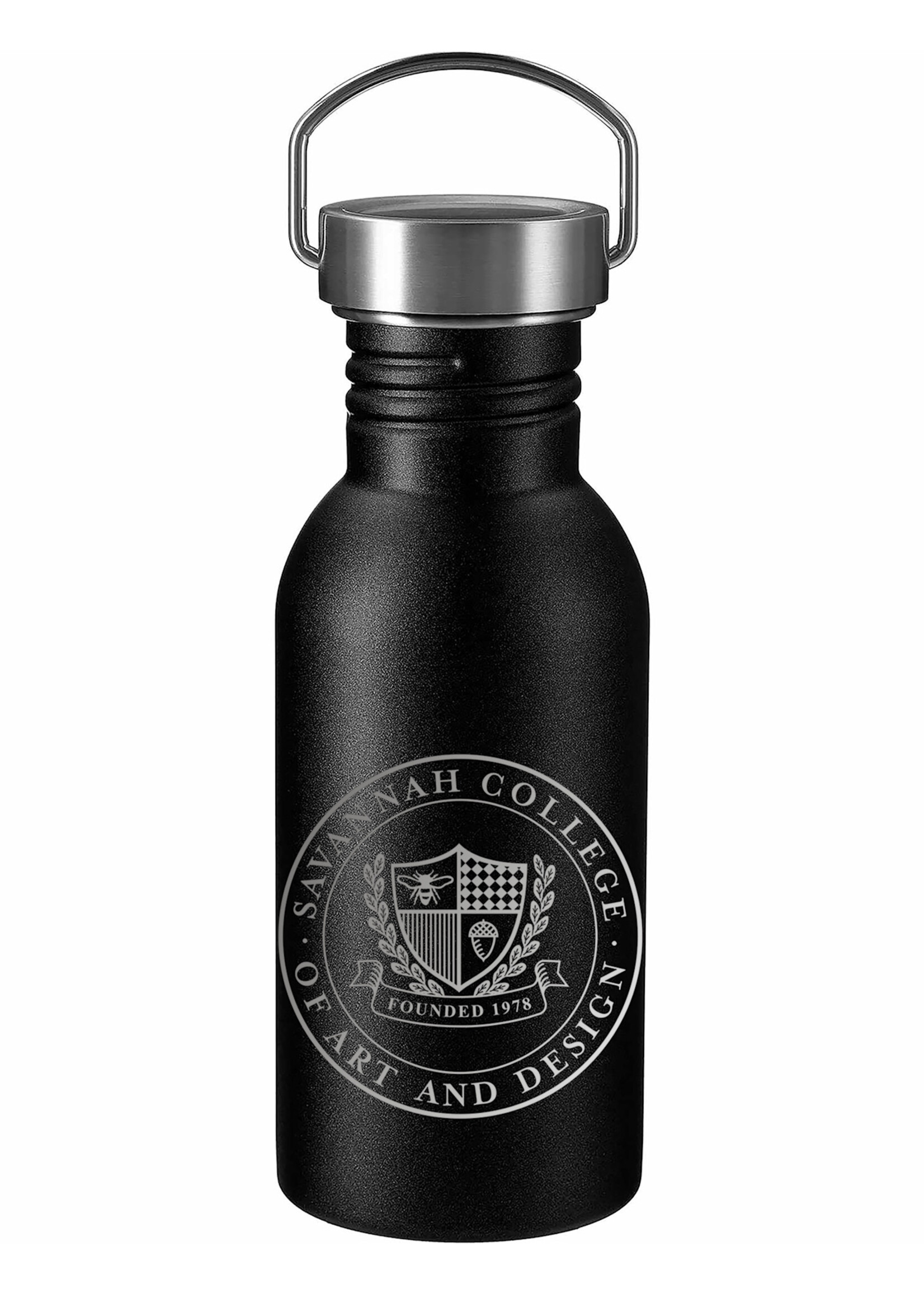 SCAD SCAD Crest Black Water Bottle 20 oz