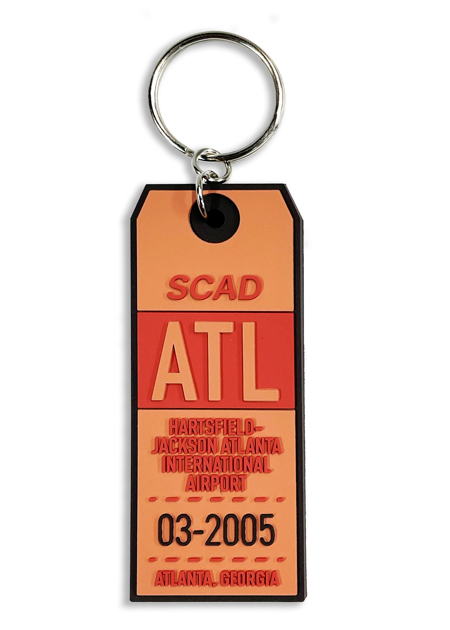 Keychain Scad File SCAD Destination ATL PVC Rubber Keychain | shopSCAD