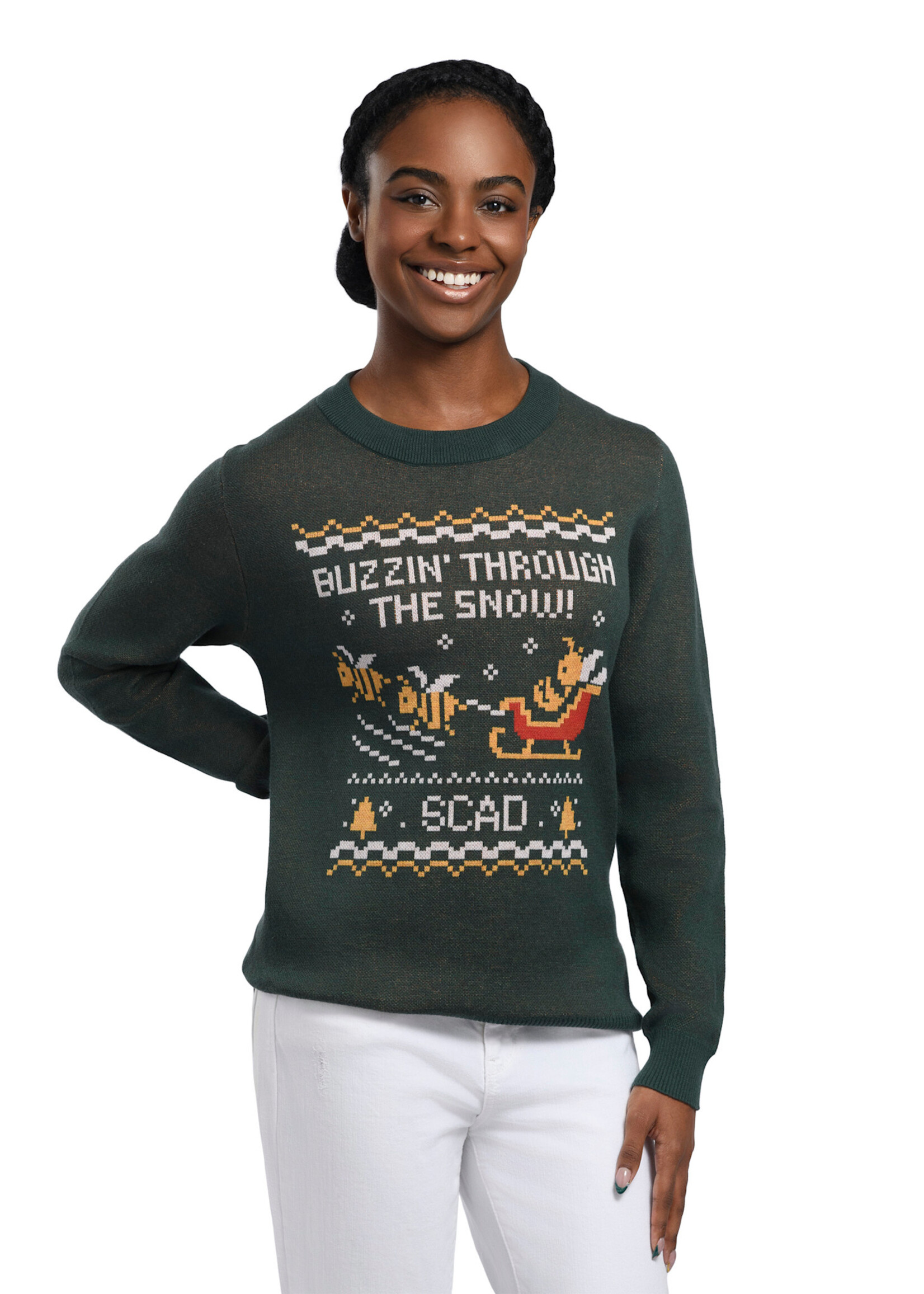 SCAD SCAD Sweater Forest Green Holiday Buzzin'