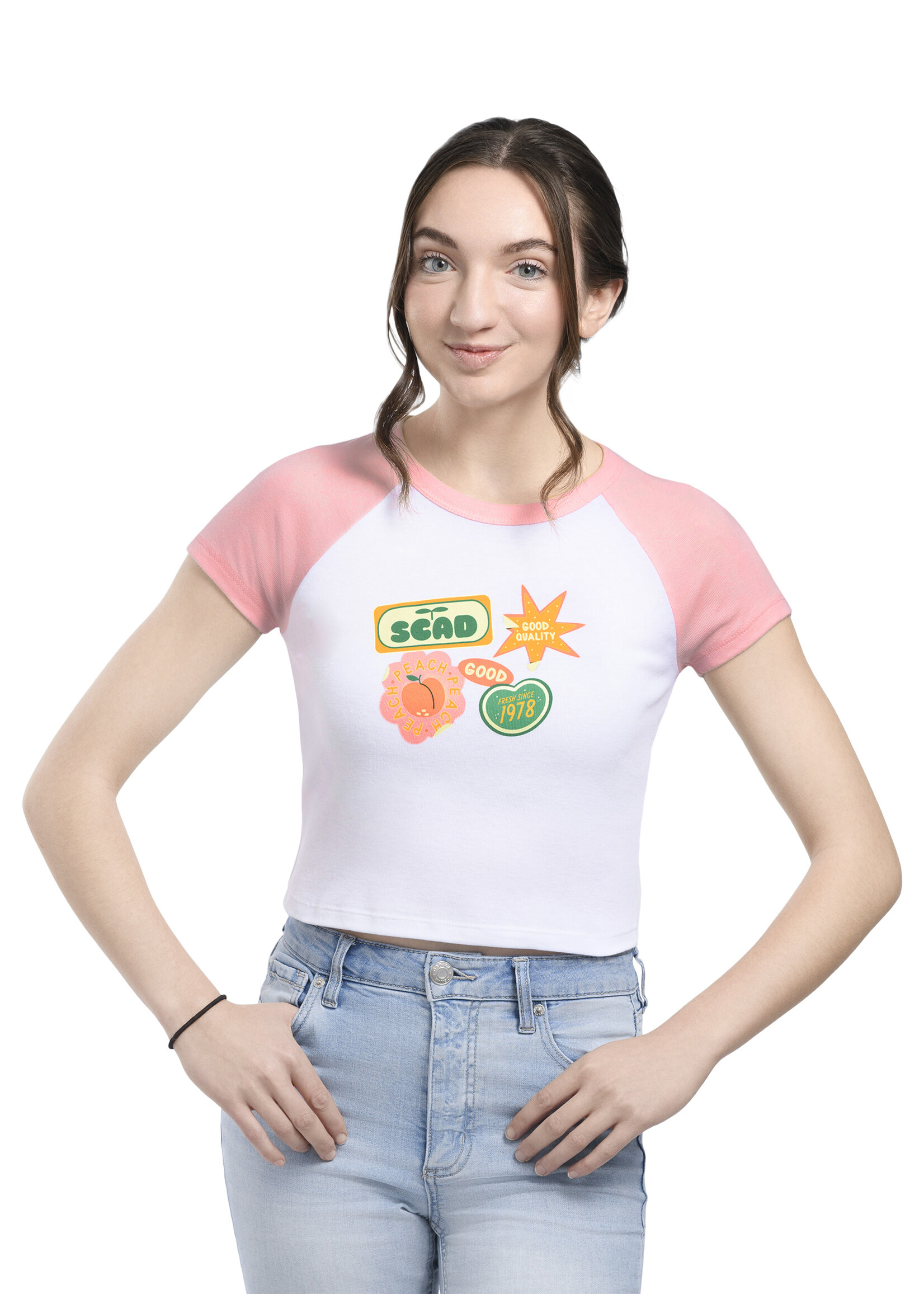 SCAD SCAD Farmer's Market Raglan Crop Top Pink