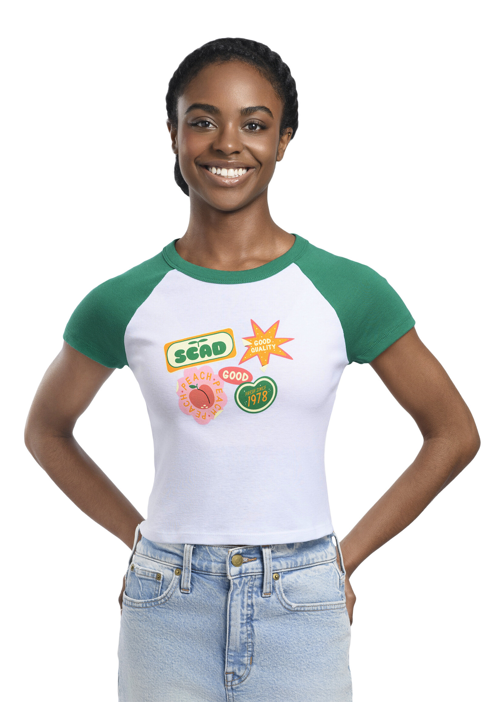 SCAD SCAD Farmer's Market Raglan Crop Top Green