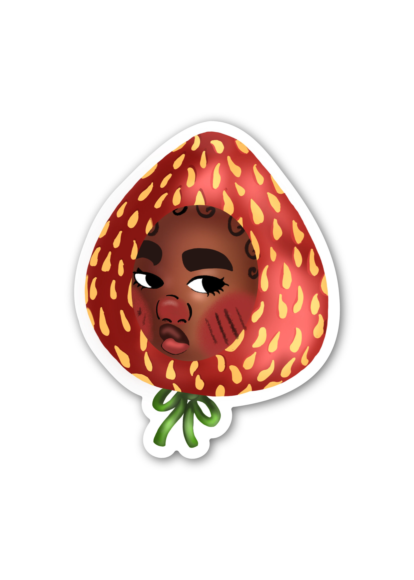 Erika Kimani Strawberry Girl Sticker