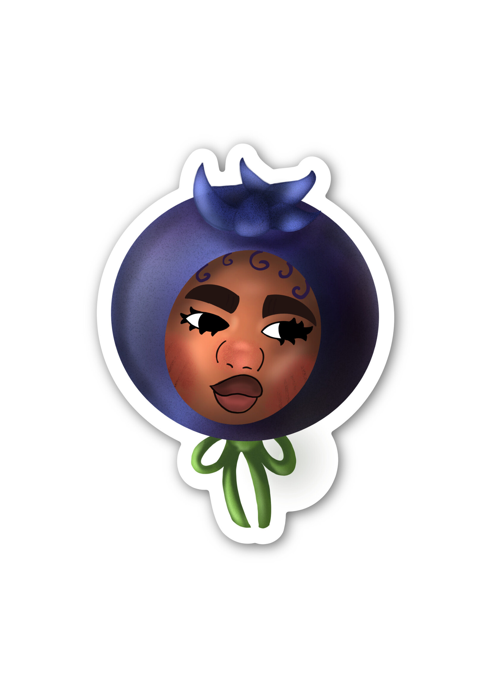 Erika Kimani Blueberry Girl Sticker