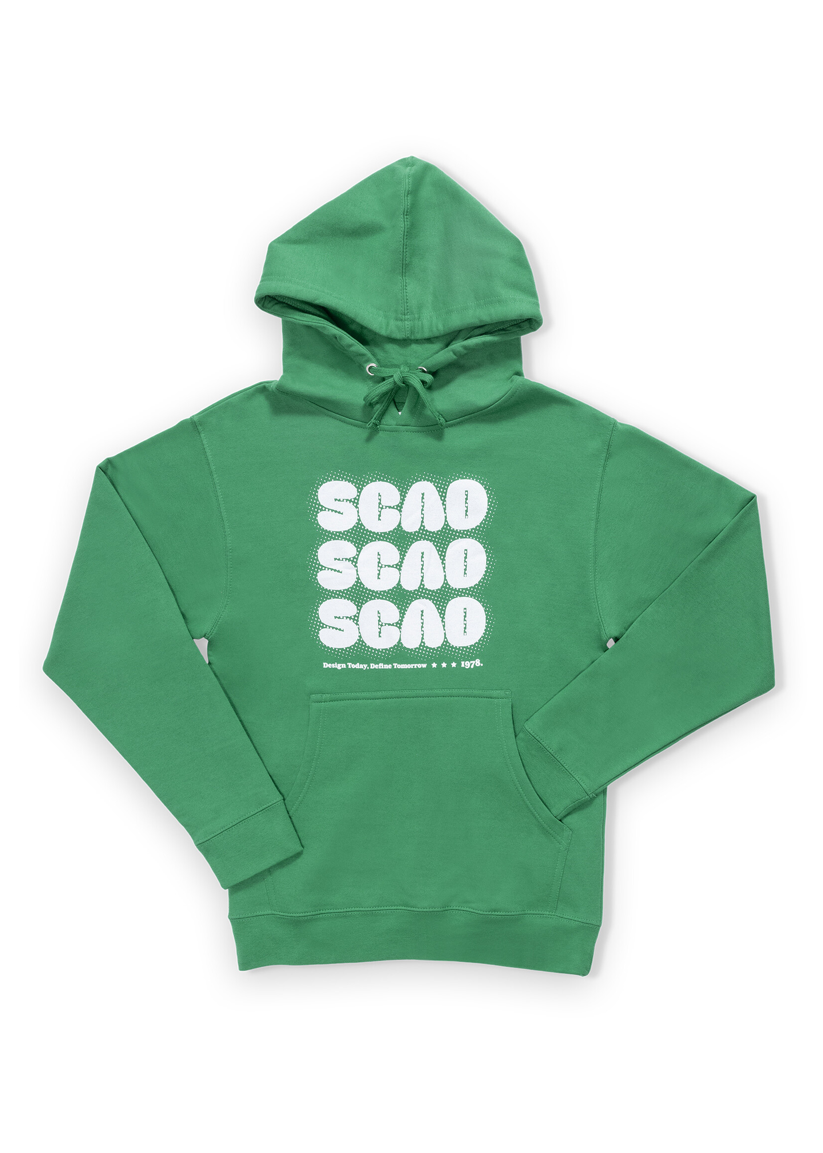 SCAD Triple SCAD Hoodie Adult Pullover Sweatshirt Kelly Green