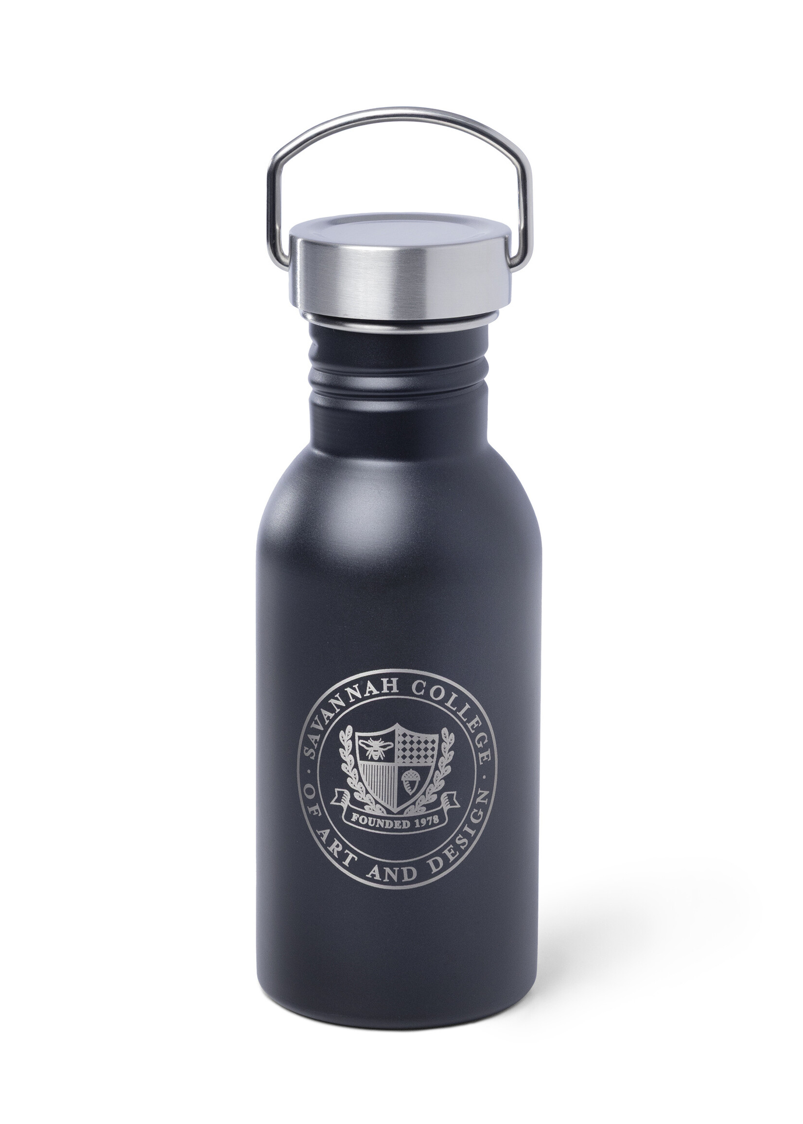 SCAD SCAD Crest Black Water Bottle 20 oz