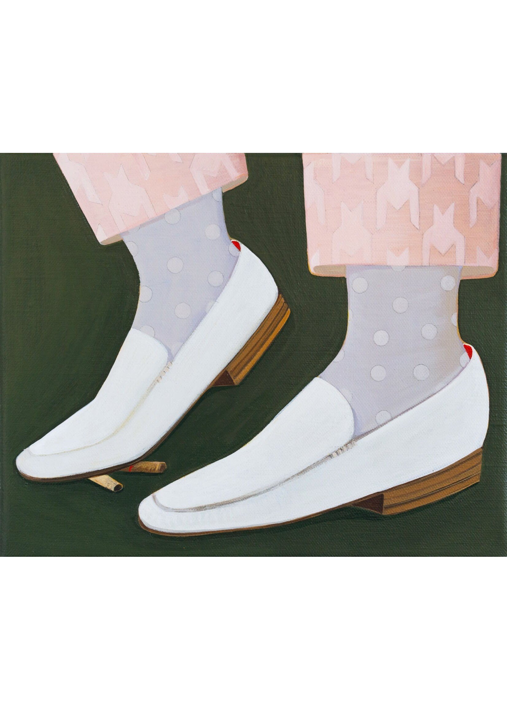 Angela Burson "Crushed" (white shoes)