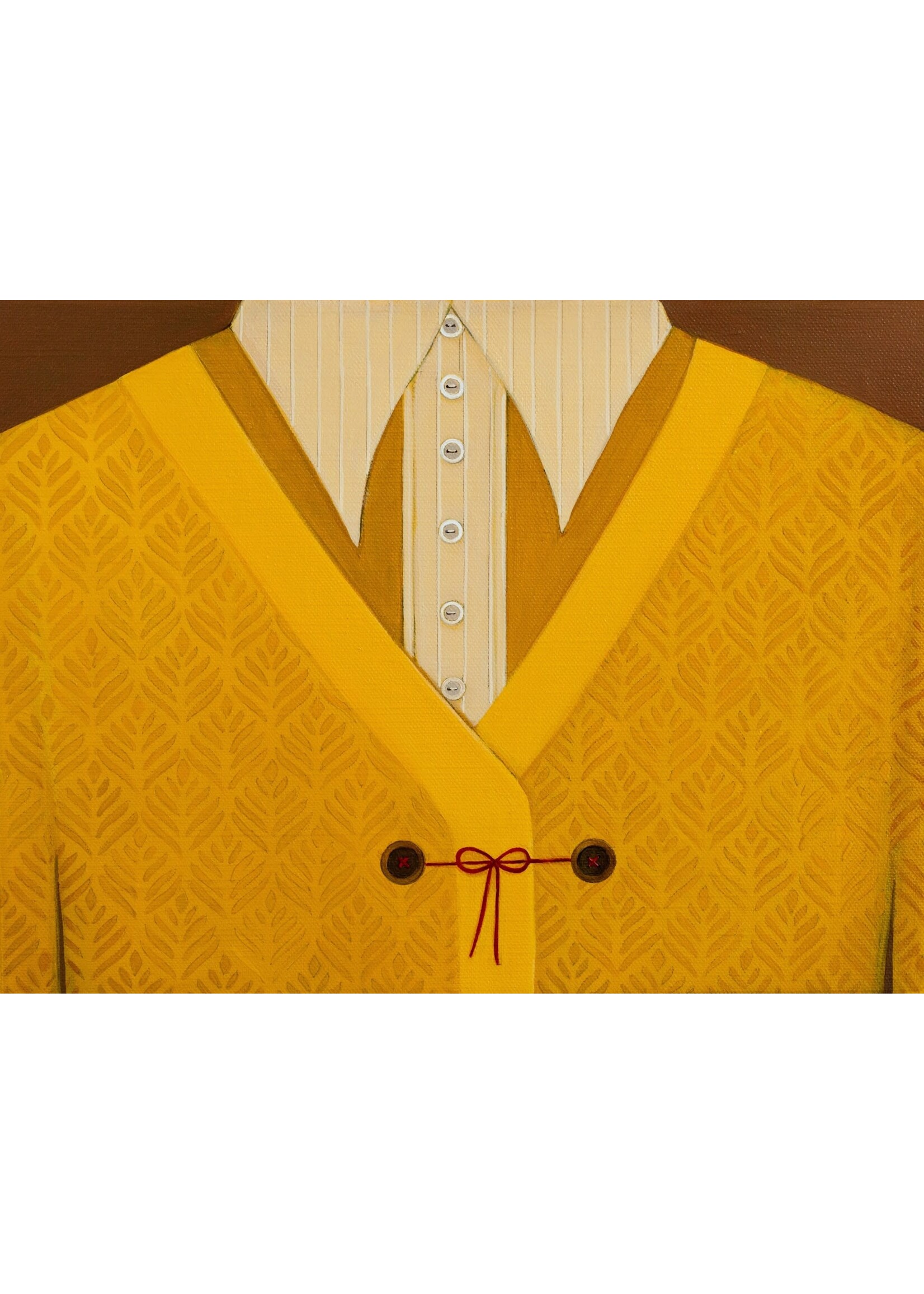 Angela Burson "Yellow Cardigan Mustard Shirt"