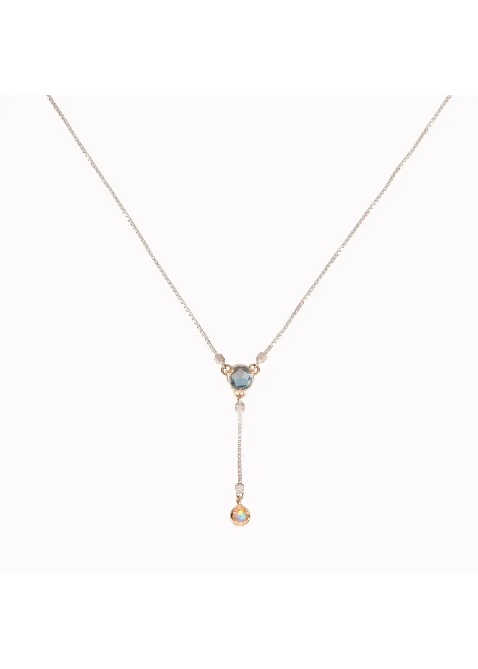 Allison Alane La Villette: Topaz and Opal Lariat Necklace