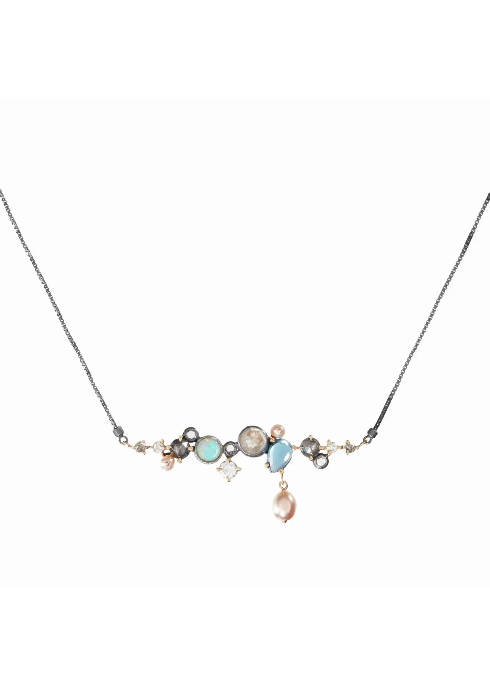 Allison Alane- “Greenwich: Gemstone Cluster Necklace”