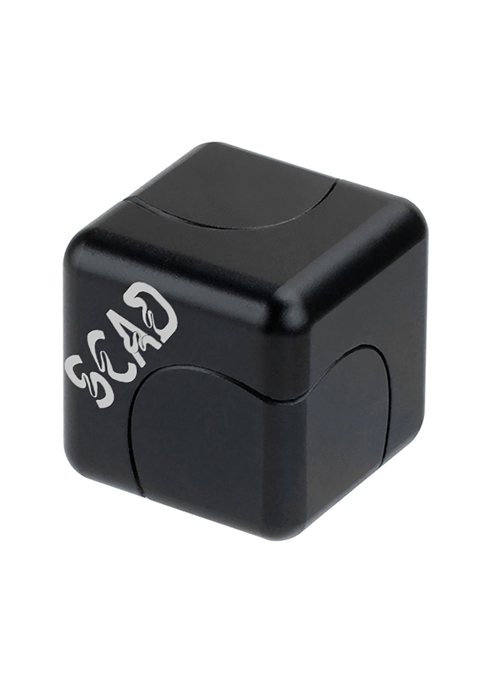 SCAD Type Wave, Black Fidget Cube Spinner - 1.2" square