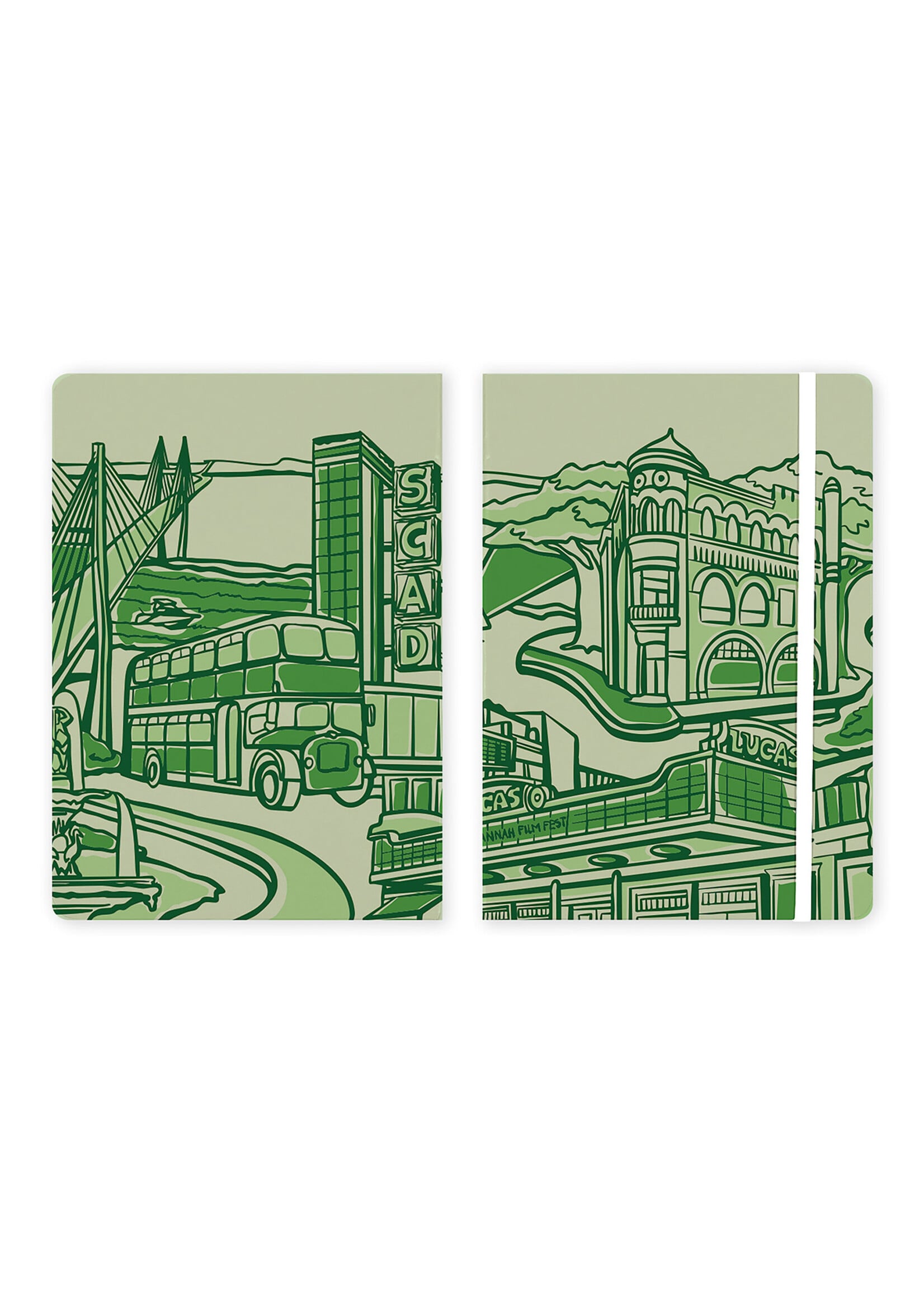 SCAD Savannah, Green Hard Cover Journal 7H x 5W