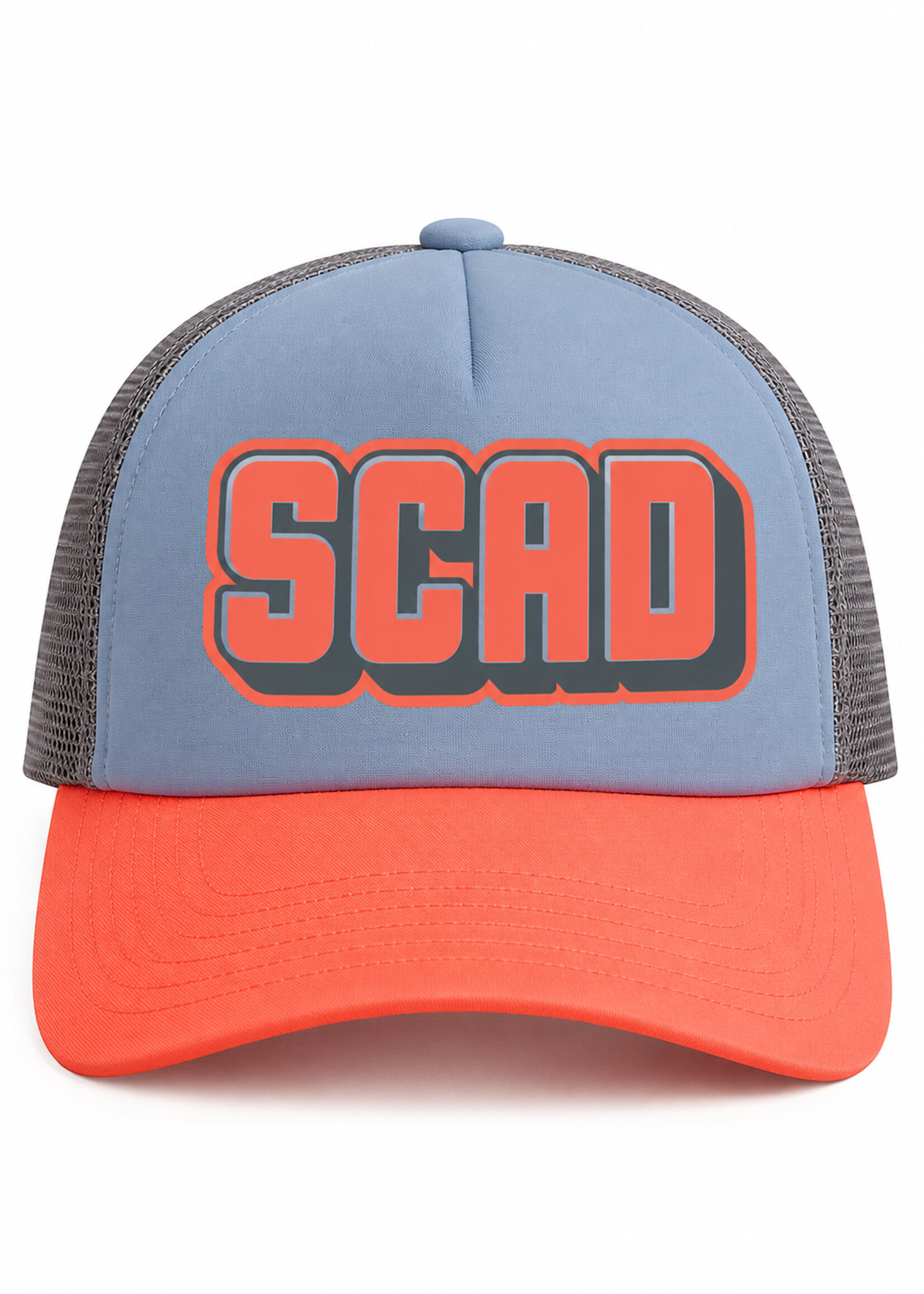 SCAD SCAD 	 Squad Block, Red/Blue Trucker Cap