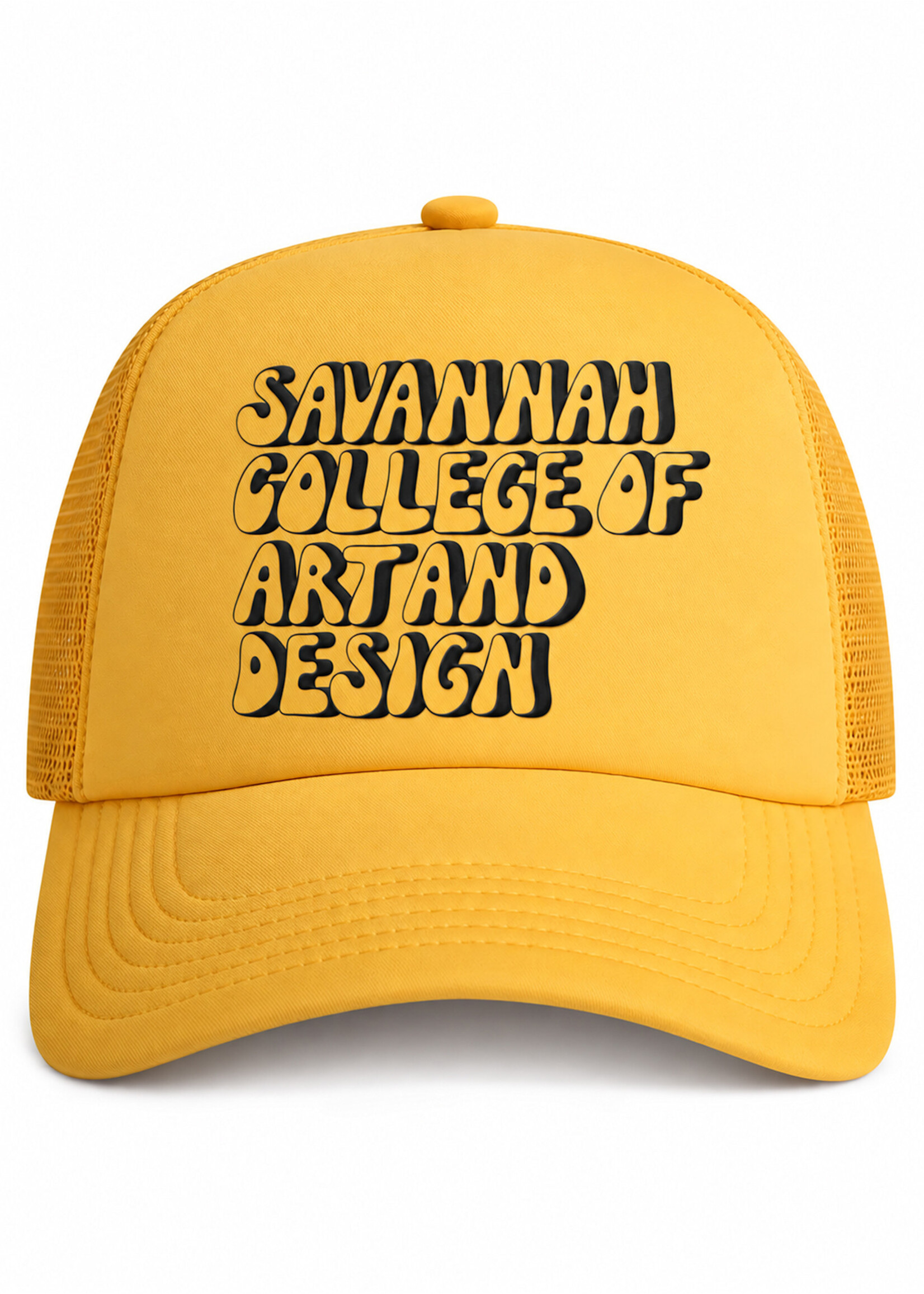 SCAD SCAD Grunge Block, Yellow Trucker Cap - one size