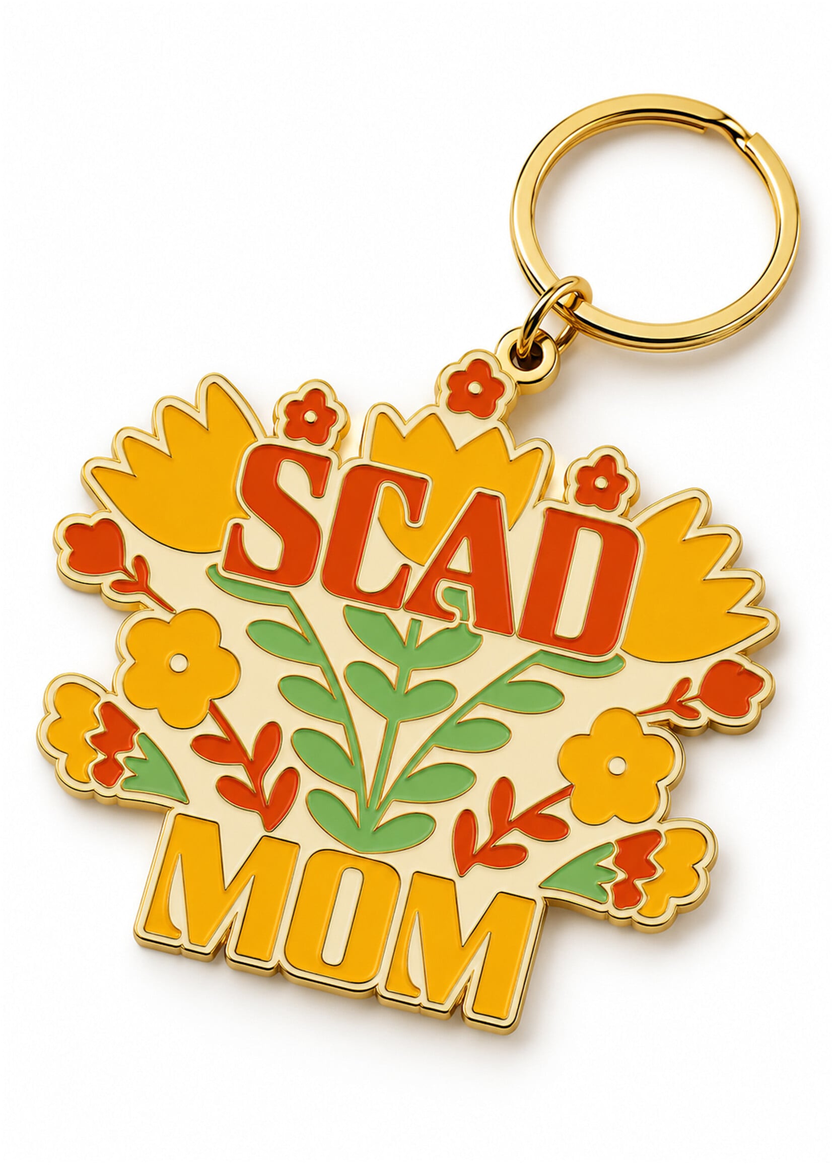 SCAD Full Bloom Mom, Enamel Keychain