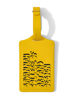 SCAD Grunge Block, Yellow Luggage Tag
