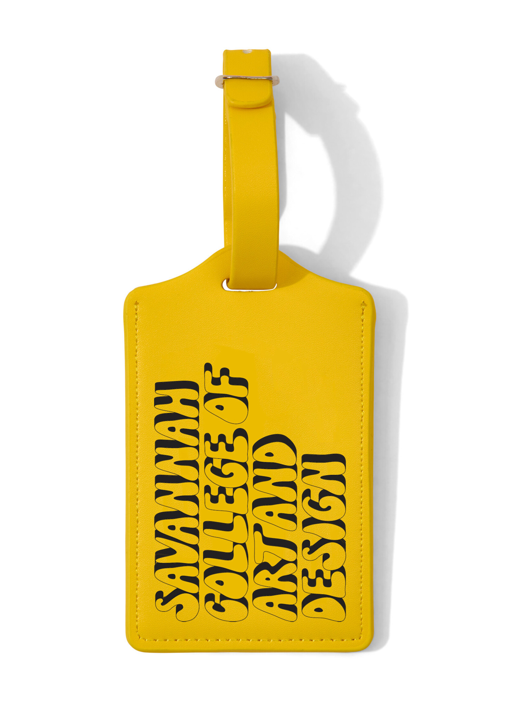 SCAD Grunge Block, Yellow Luggage Tag