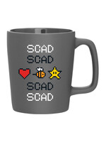 SCAD 8-Bit Icons, Ceramic Mug, Gray - 12 oz.