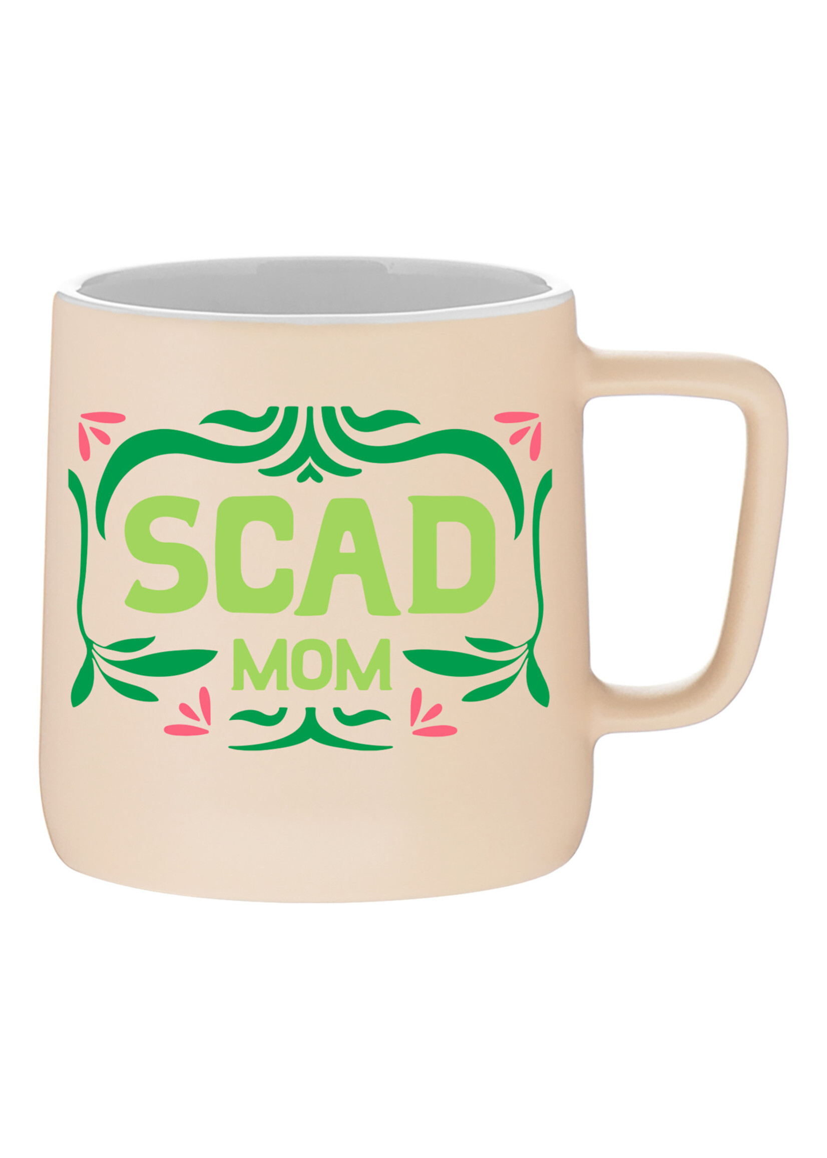SCAD Flower Bud Mom, Ceramic Mug, Vanilla - 12 oz.