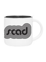 SCAD Retro Ripple, White/Black Mug Ceramic - 14 oz.