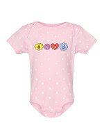 SCAD Charm, Pink/White Dot Onesie Bodysuit