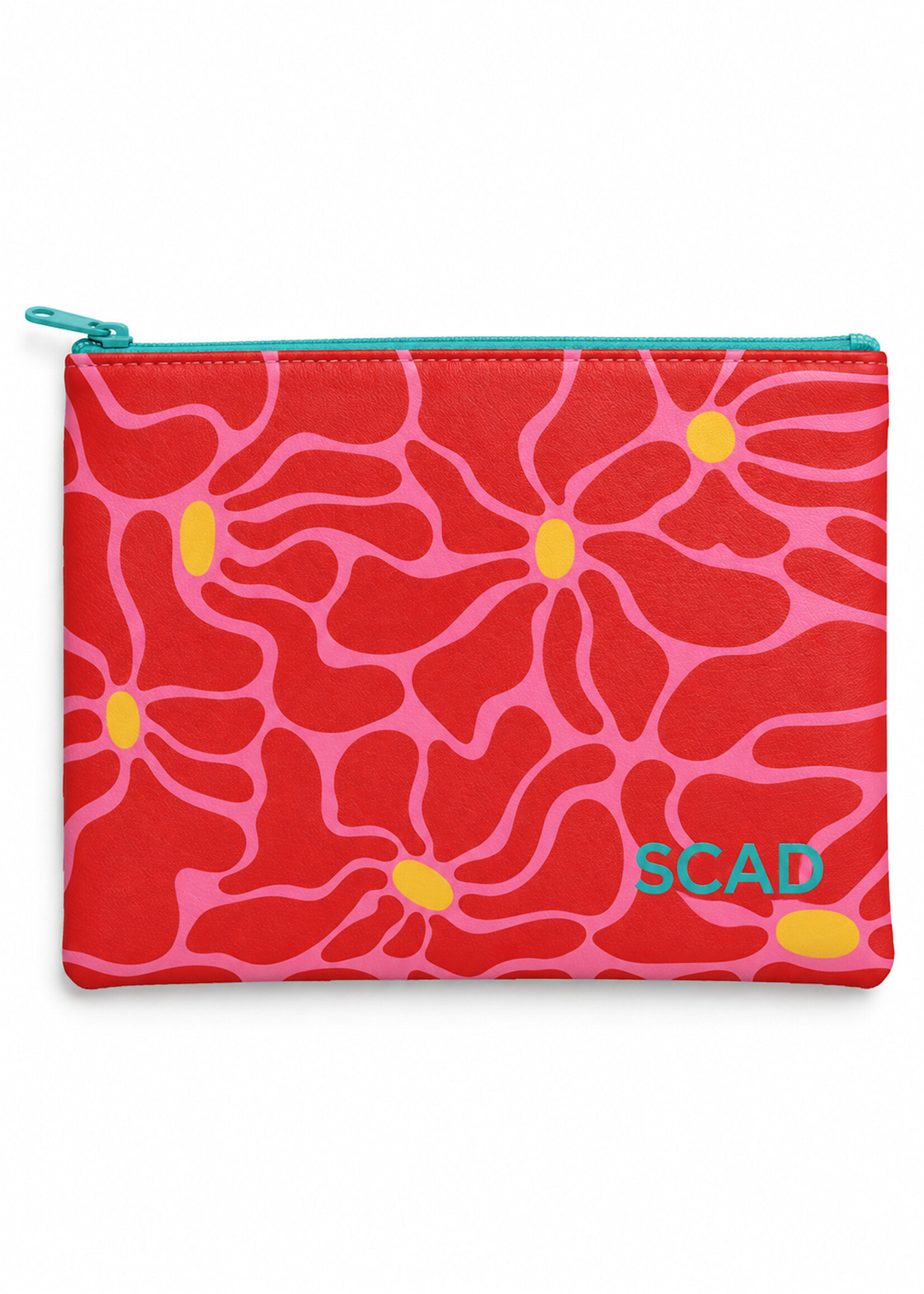 SCAD Bloom, Vegan Leather Pouch - 11" W x 8.75" H