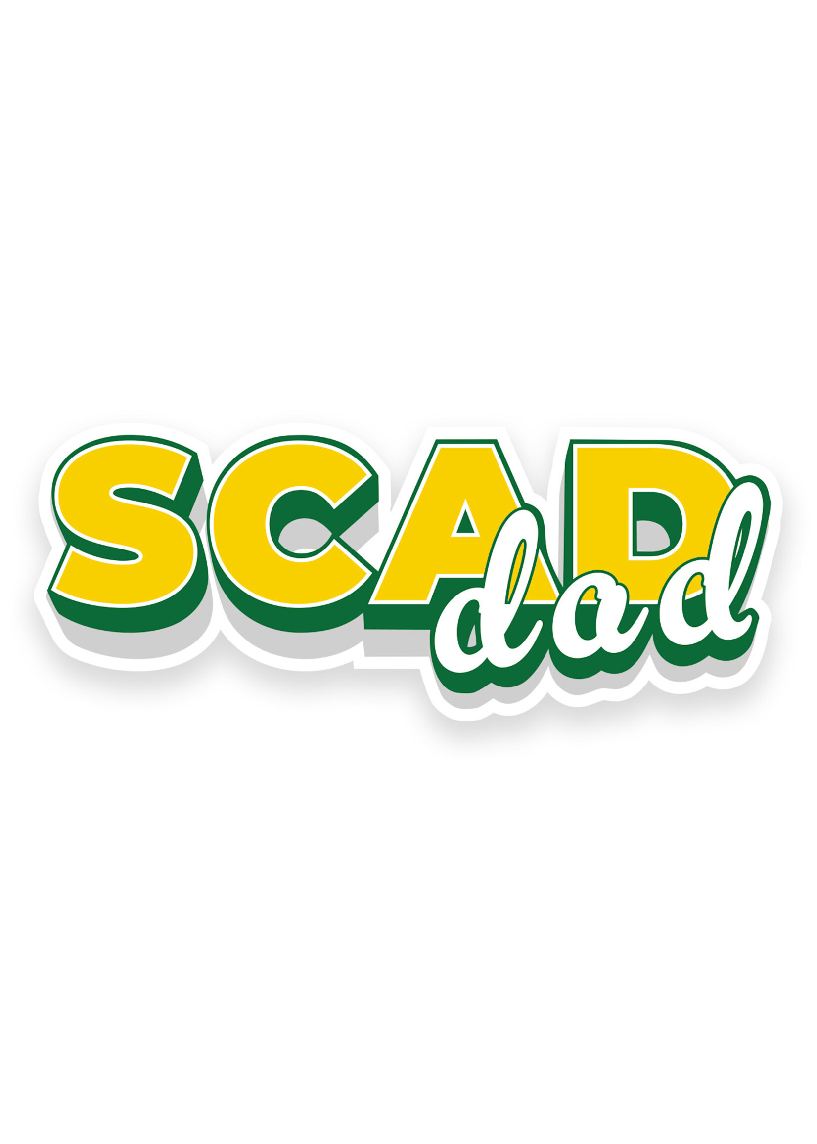 SCAD SCAD Dad Script, Vinyl Bumper Sticker