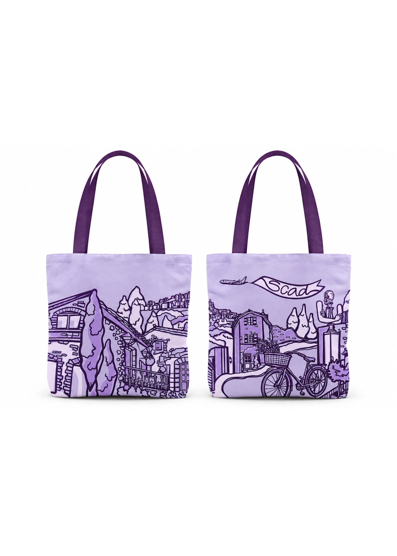 SCAD SCAD Lacoste Lavender Poly/Canvas Tote